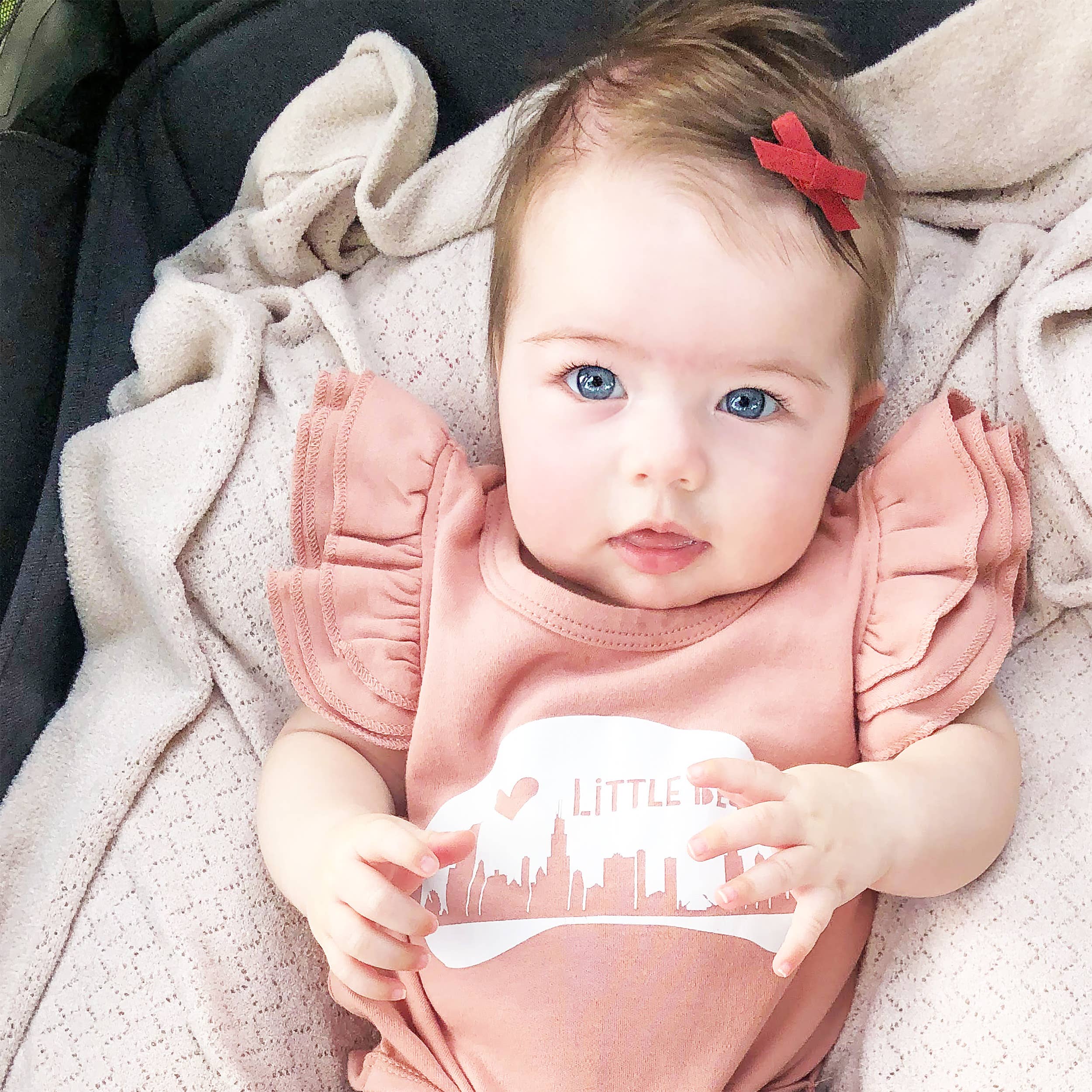 3 Tiny Wisp Clip Baby Girl Bow Faux Suede Hand Tied Giftset