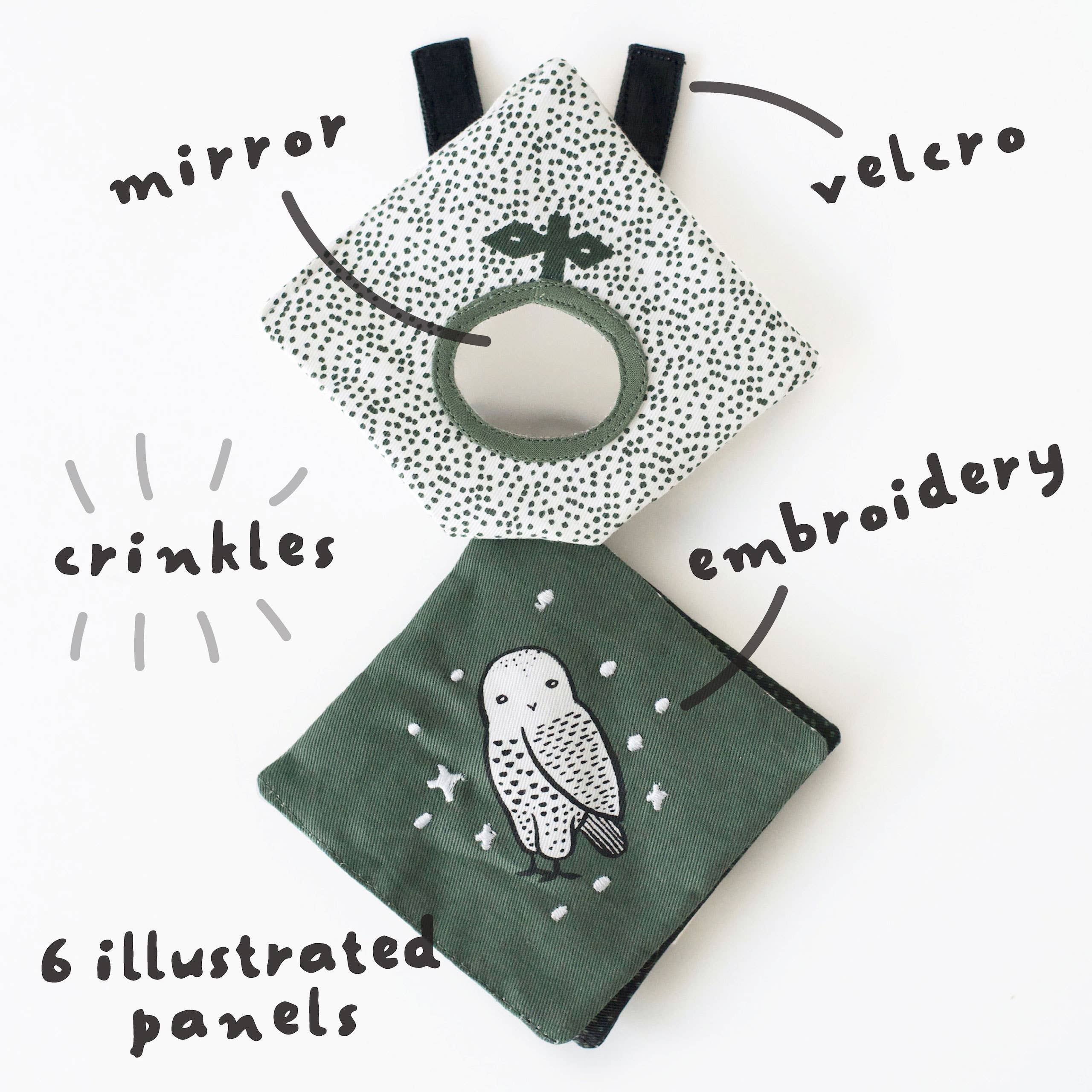 Crinkle Pages Stroller Activity Toy for Baby - Woodland