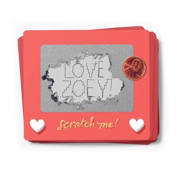 Scratch-off Valentine Cards - Scratch-A-Sketch