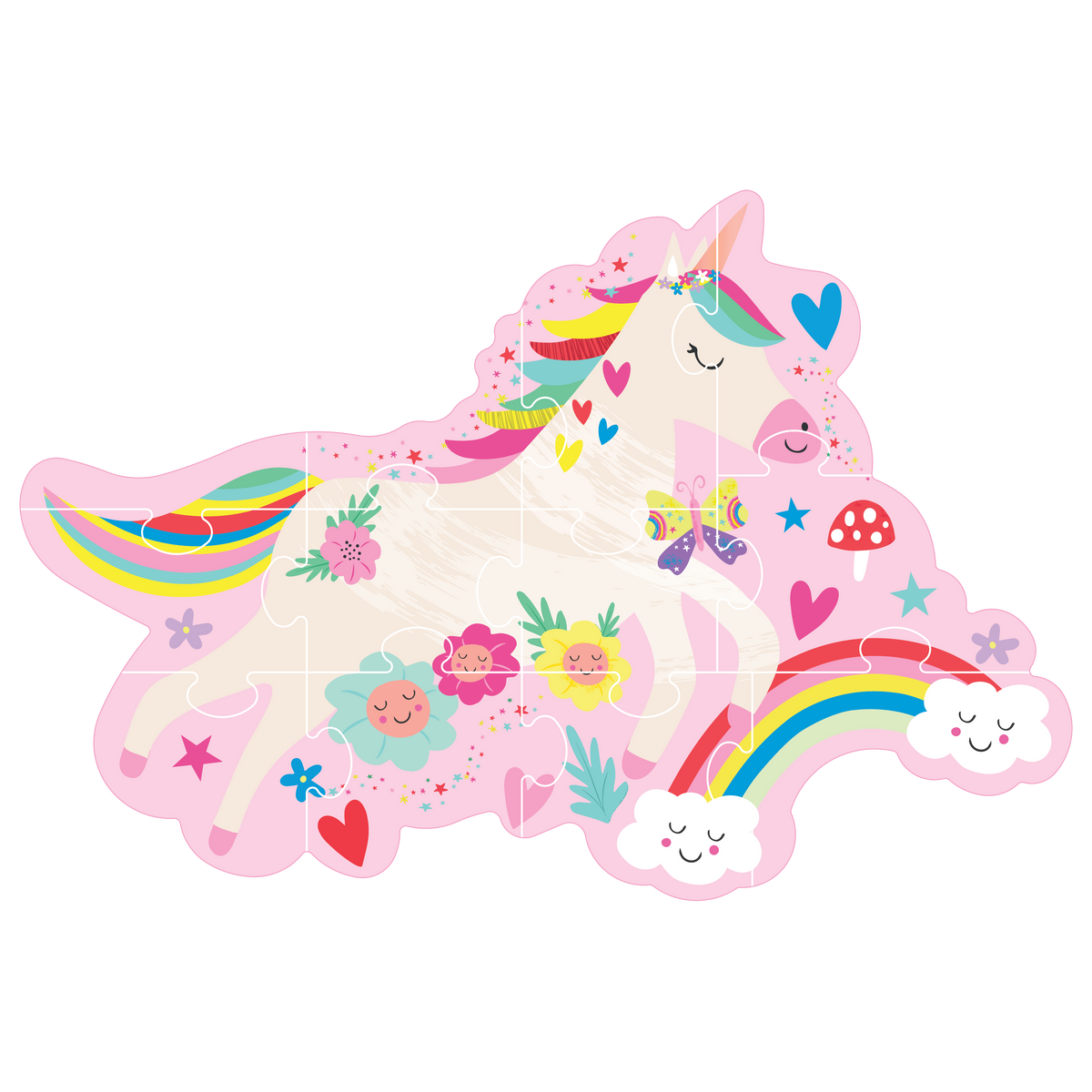 Rainbow Fairy 12pc Shaped Jigsaw Puzzle