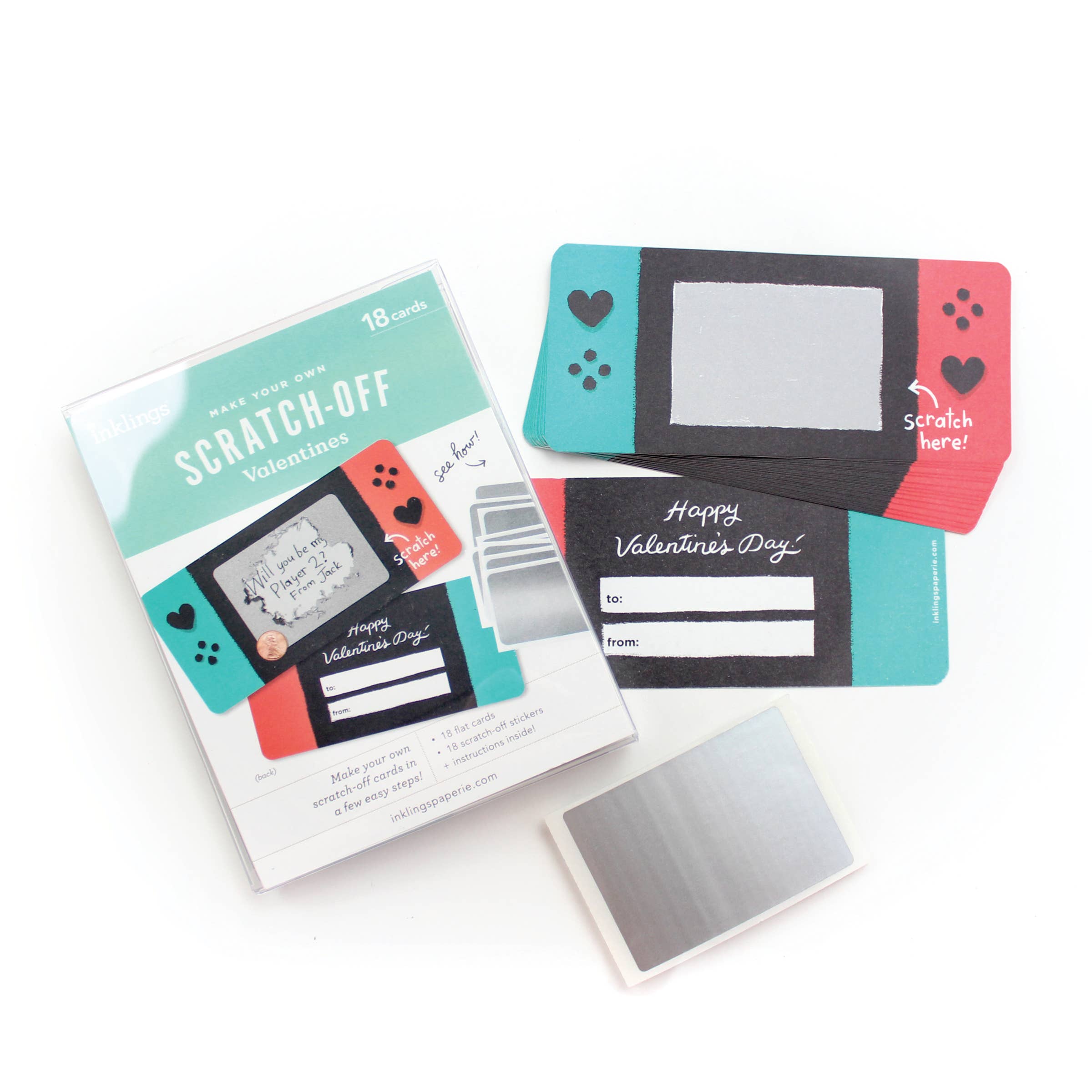 Scratch-off Valentine Cards - Game On