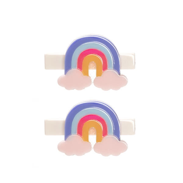 Rainbow & Clouds Alligator Clips