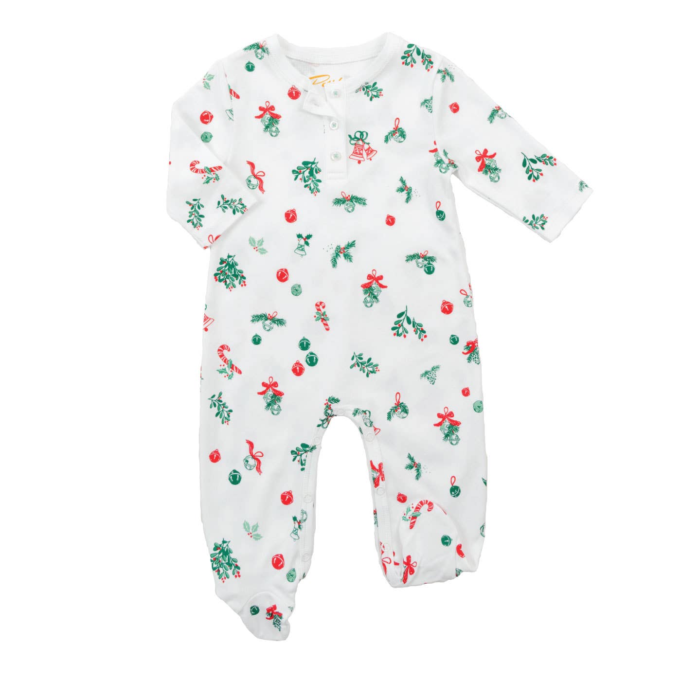 "Jingle Bells" Holiday Baby pajamas Pima cotton