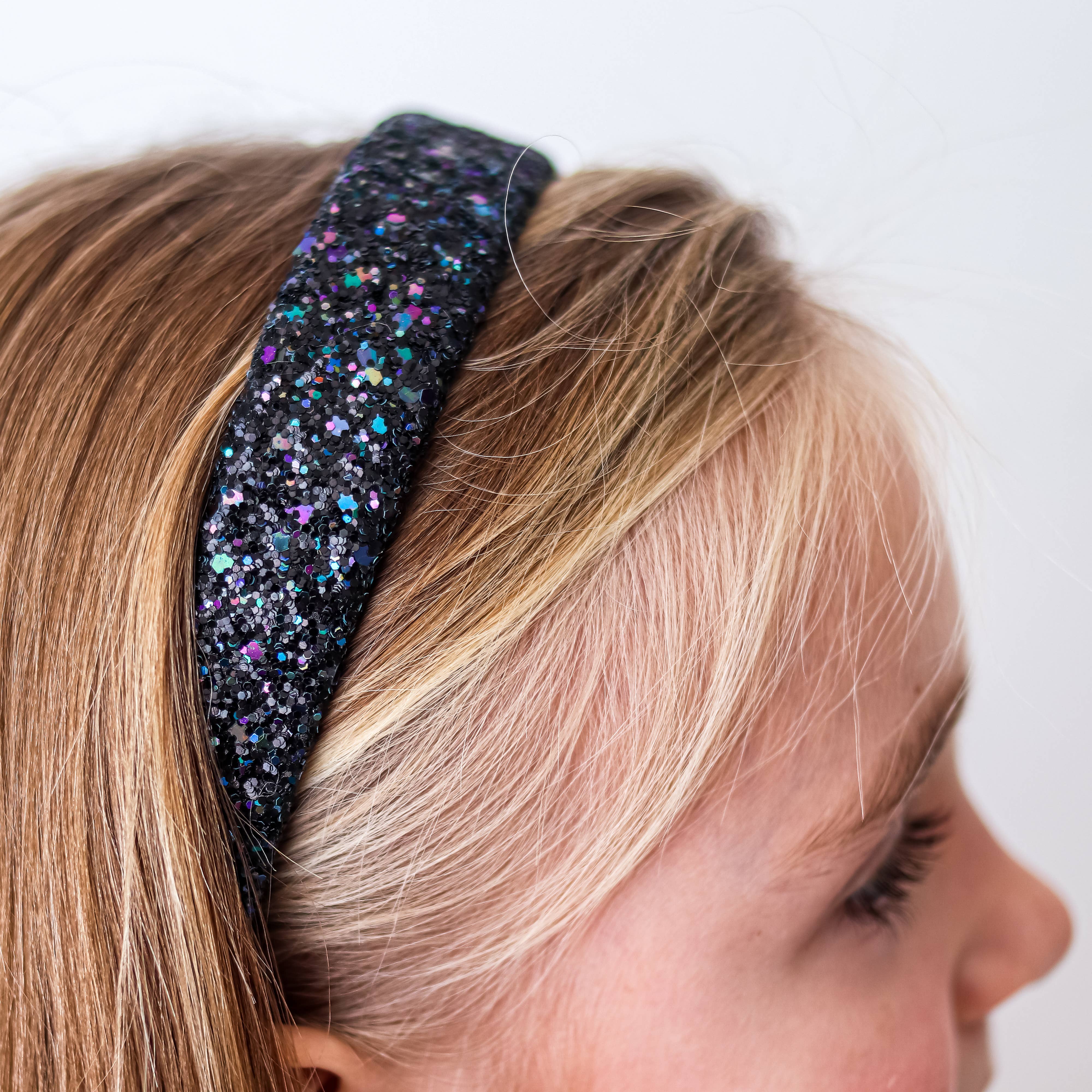 Tapered Chunky Glitter Headband - Multiple Colors
