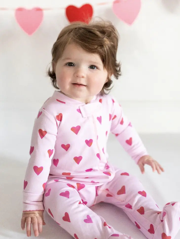 Heart Burst Zipper Romper