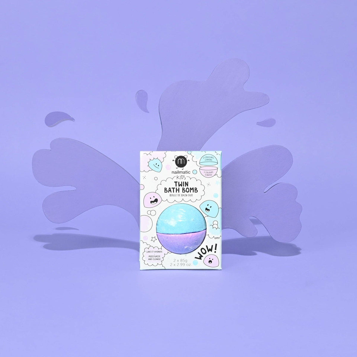 Bath Bomb for Kids DUOS Blue and Violet