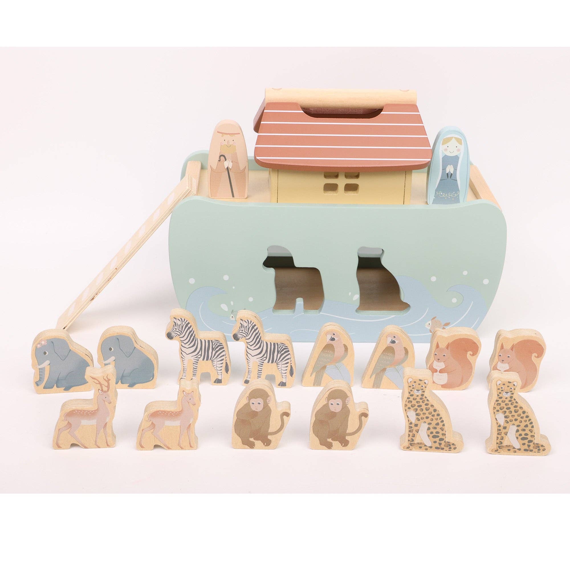 Noah's Ark Shape Sorter - Wooden Animal Toy Ages 2+