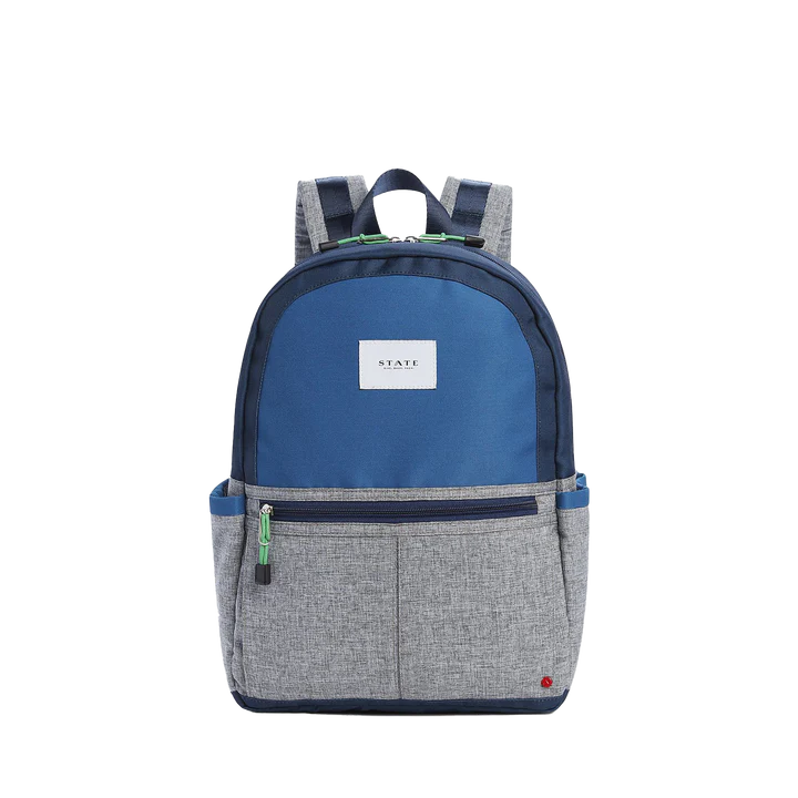 STATE Kane Kids Backpack, Navy/Heather Gray