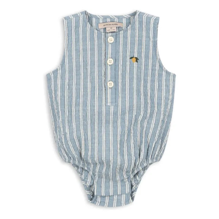 Konges Slojd Elliot Romper GOTS - Trio Bleu Stripe