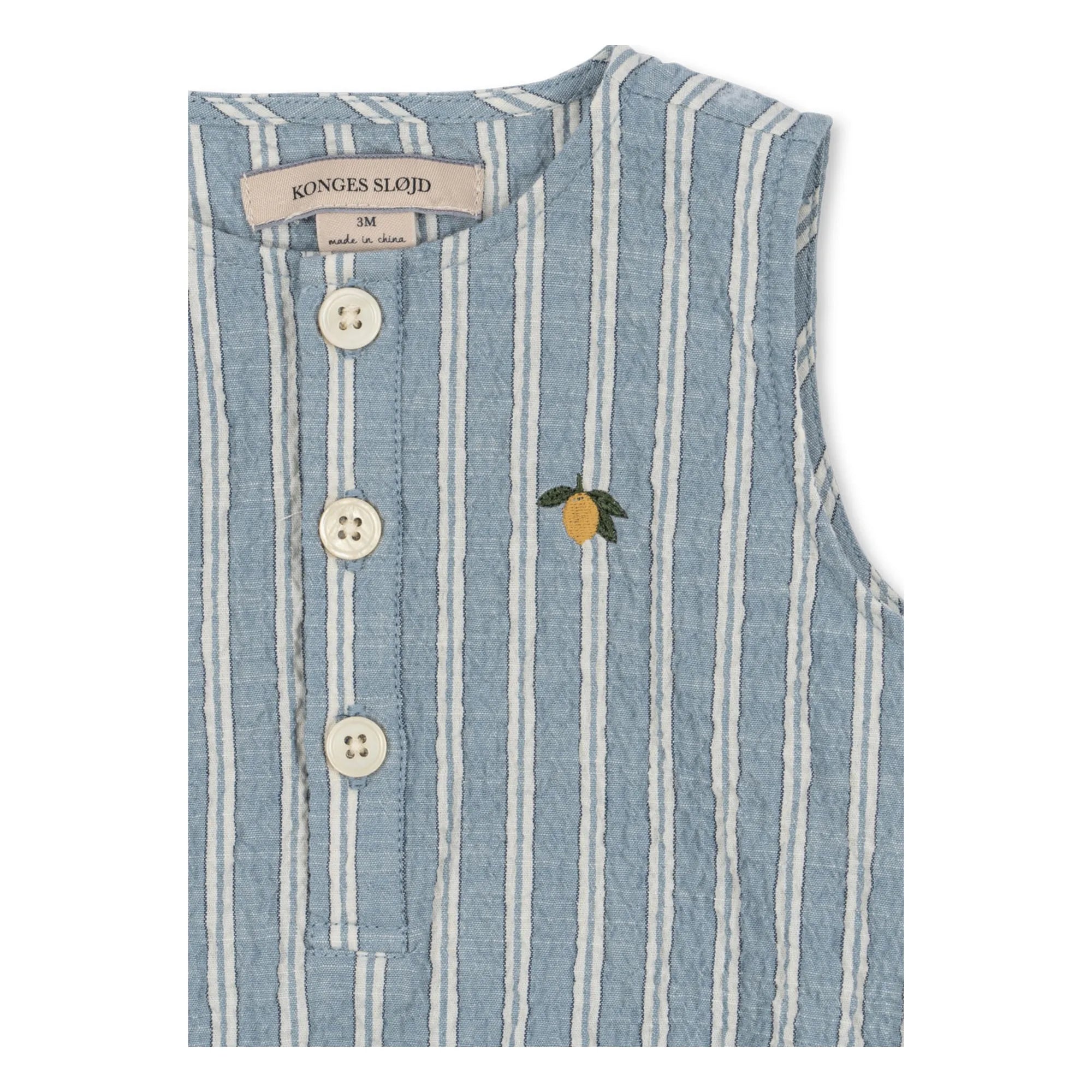 Konges Slojd Elliot Romper GOTS - Trio Bleu Stripe