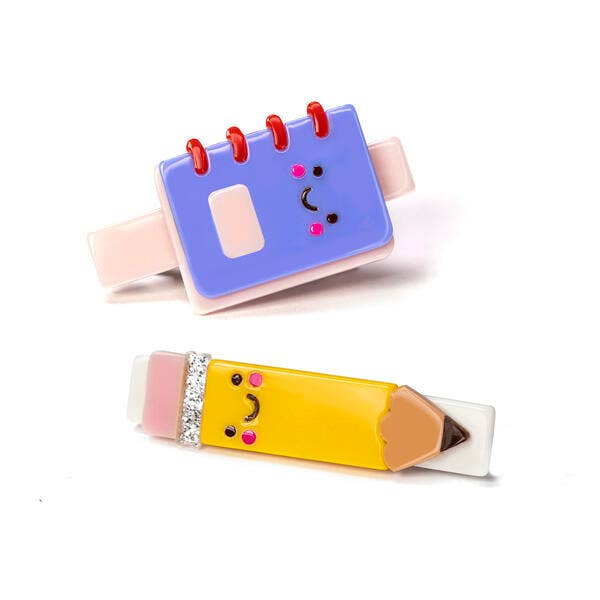 Notebook + Pencil Alligator Clips