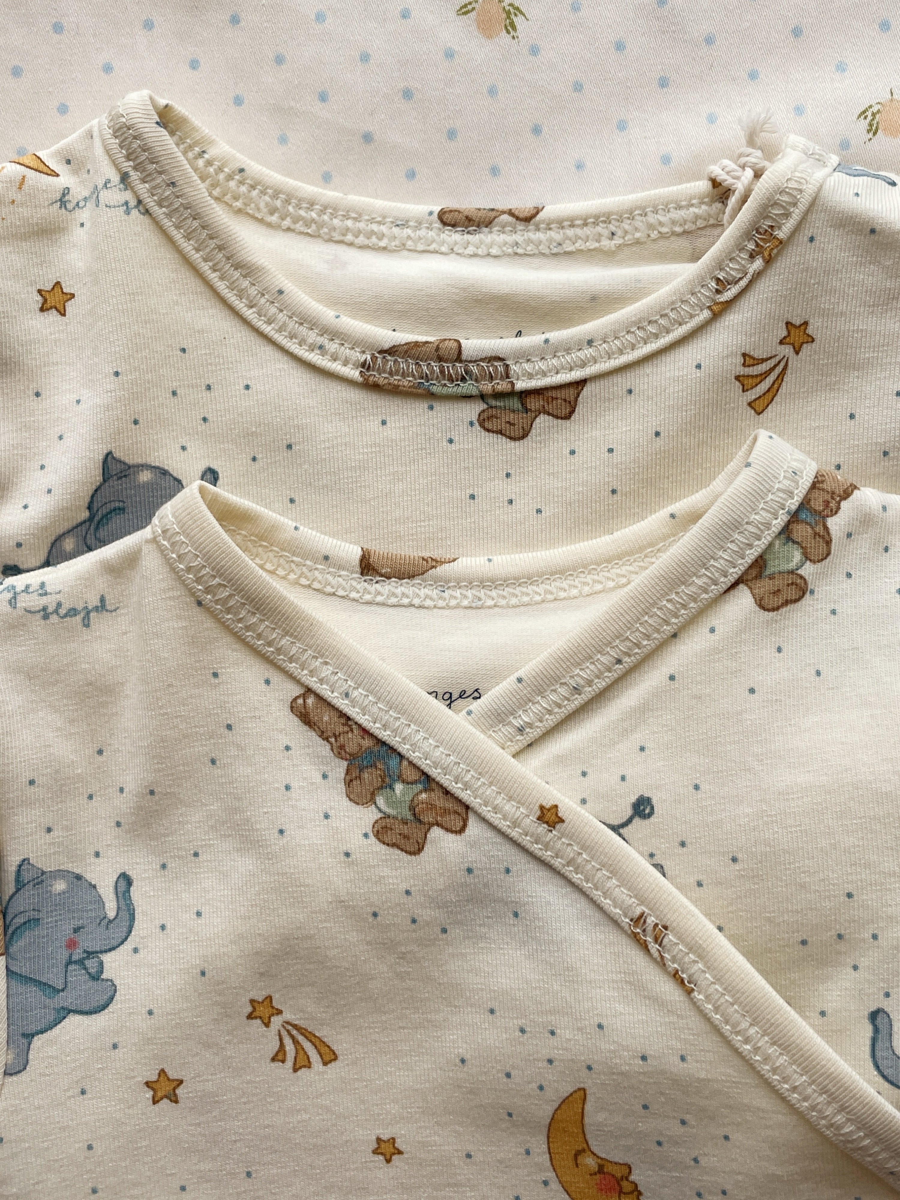 Konges Slojd Minnie Newborn Onesie in Rosetto — organic kids clothing