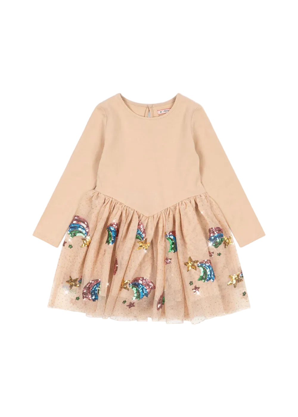 Konges Slojd Yvonne Ballerina Dress in Rainbow Star — organic kids clothing