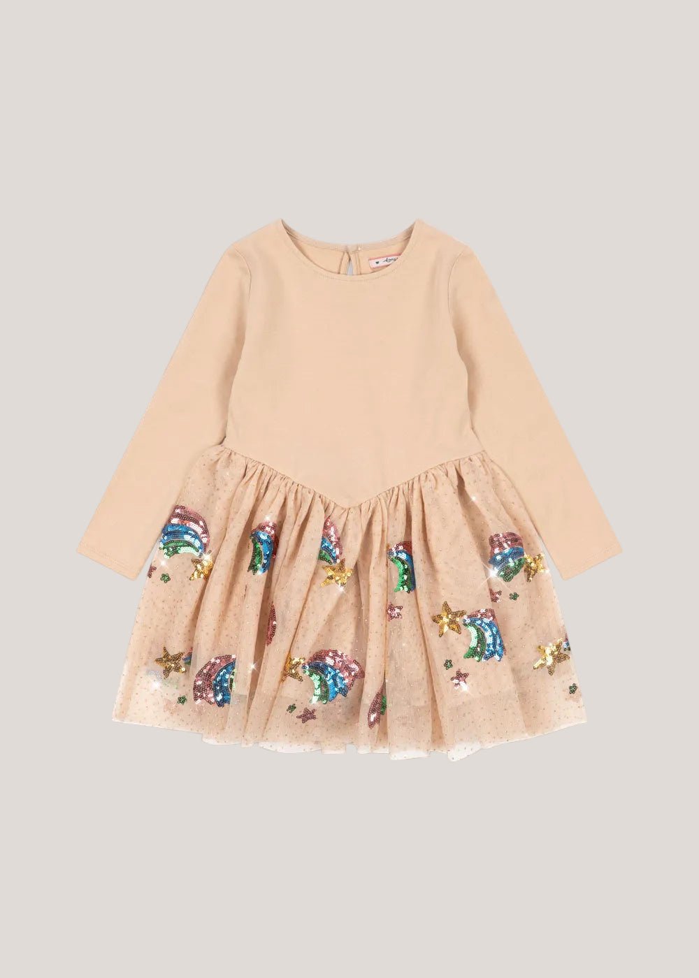 Konges Slojd Yvonne Ballerina Dress in Rainbow Star — organic kids clothing