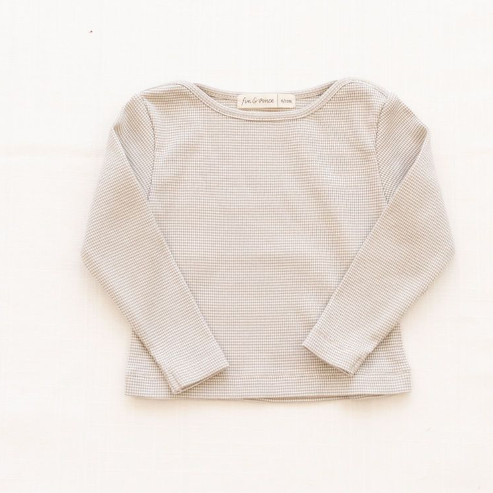 Fin & Vince Long Sleeve Top - Gray Stripe