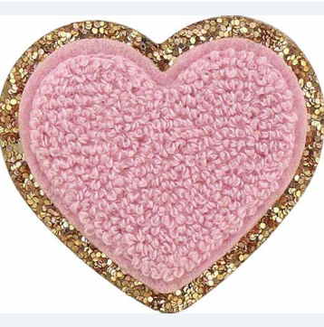 Stoney Clover Ln Glitter Heart Patches - Multiple Colors Available