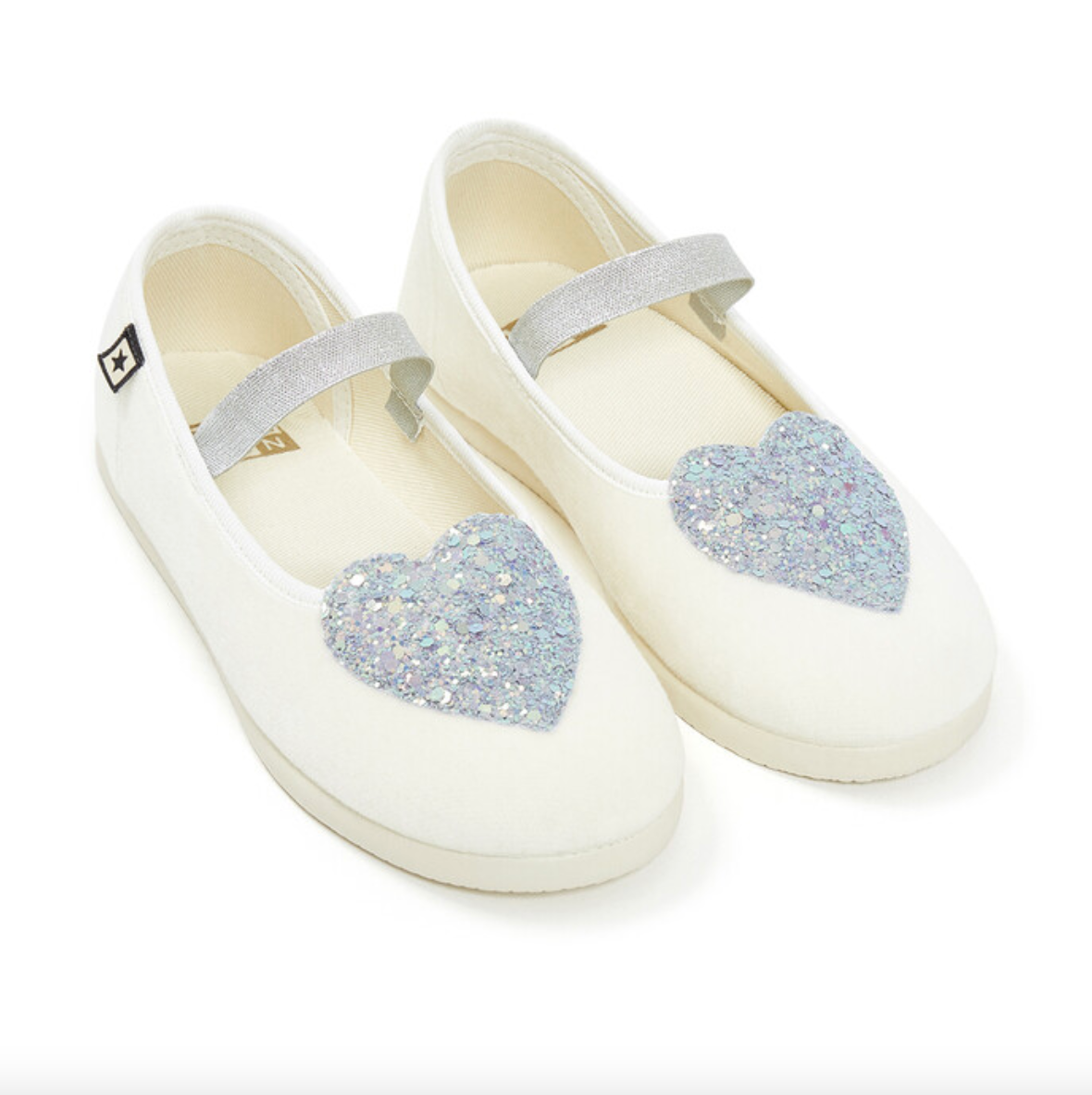 Bonton Sarra Girls' Off White Pure Cotton Slippers