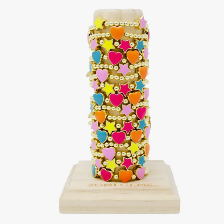 Zomi Metallic Heart Star Bracelets