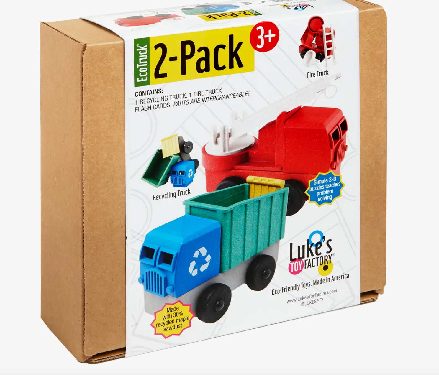 Fire and Recycling Truck Set