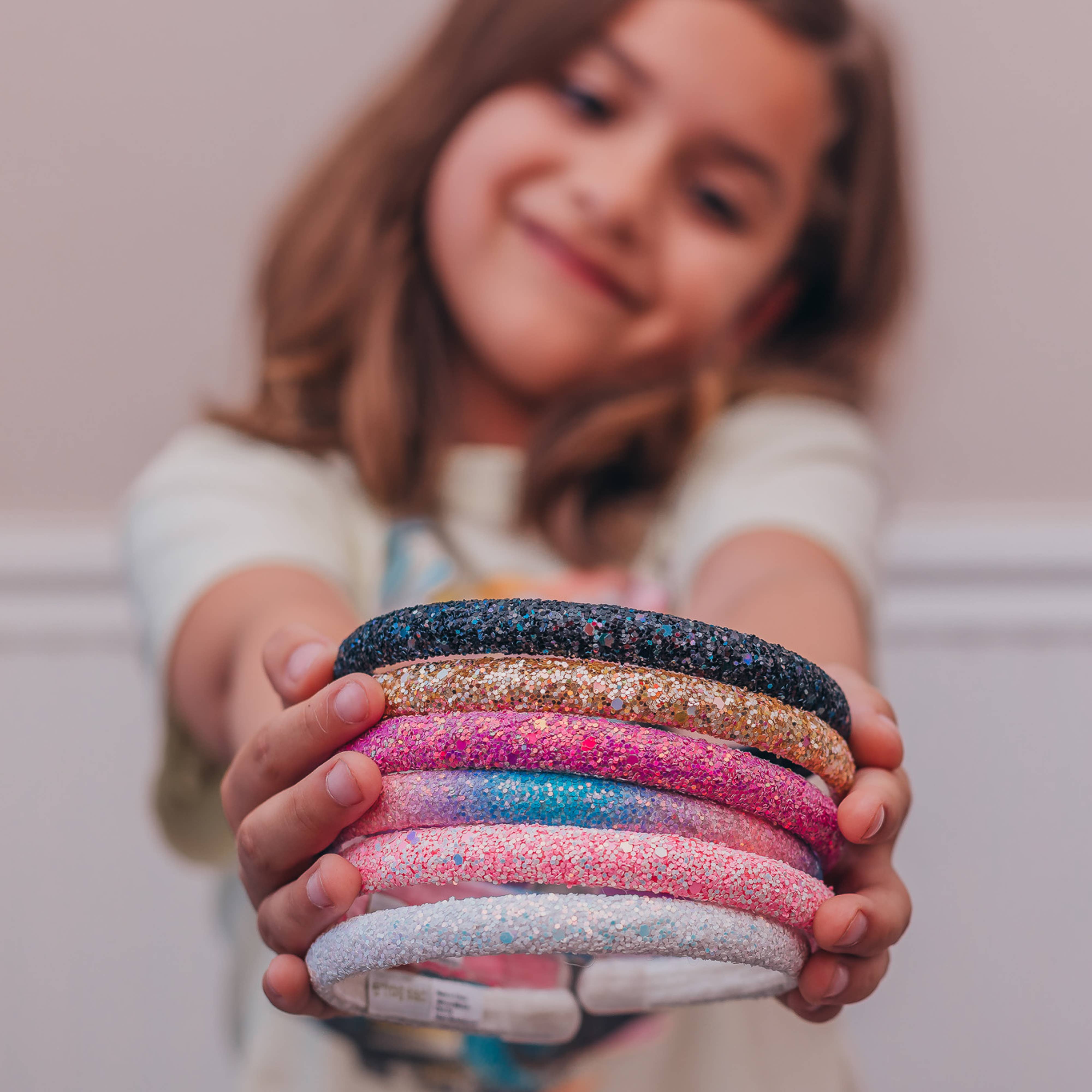 Glitter Headband - Thin Hairbands for Kids