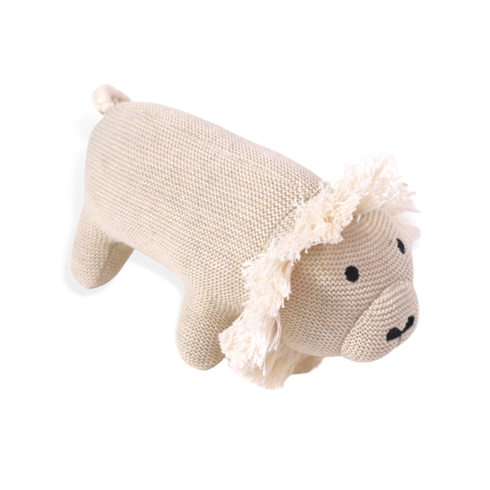 Lion Knit Stuffed Animal Soft Baby Toy (Organic Cotton)