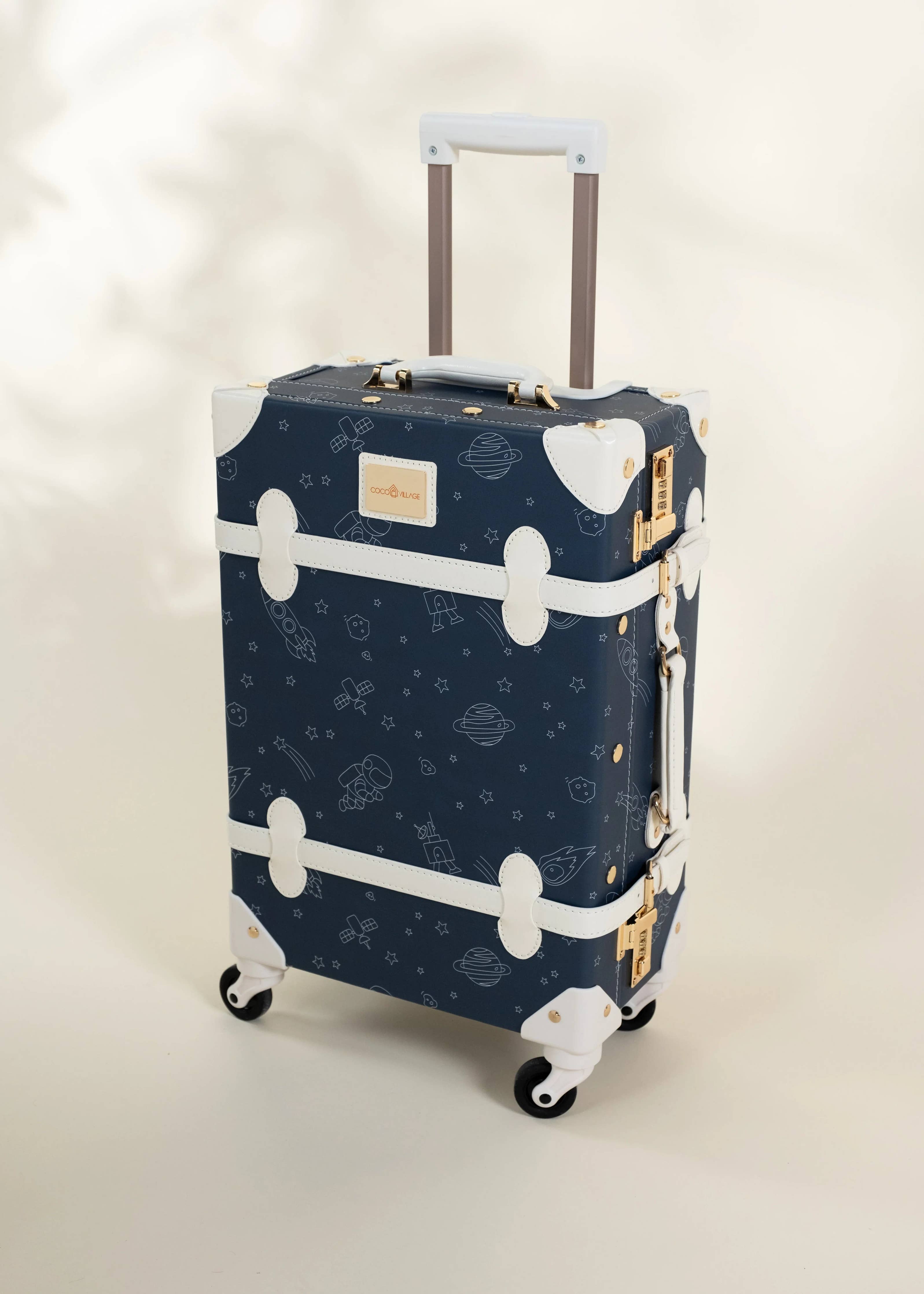 Vegan Leather Carry-On Suitcase - Space