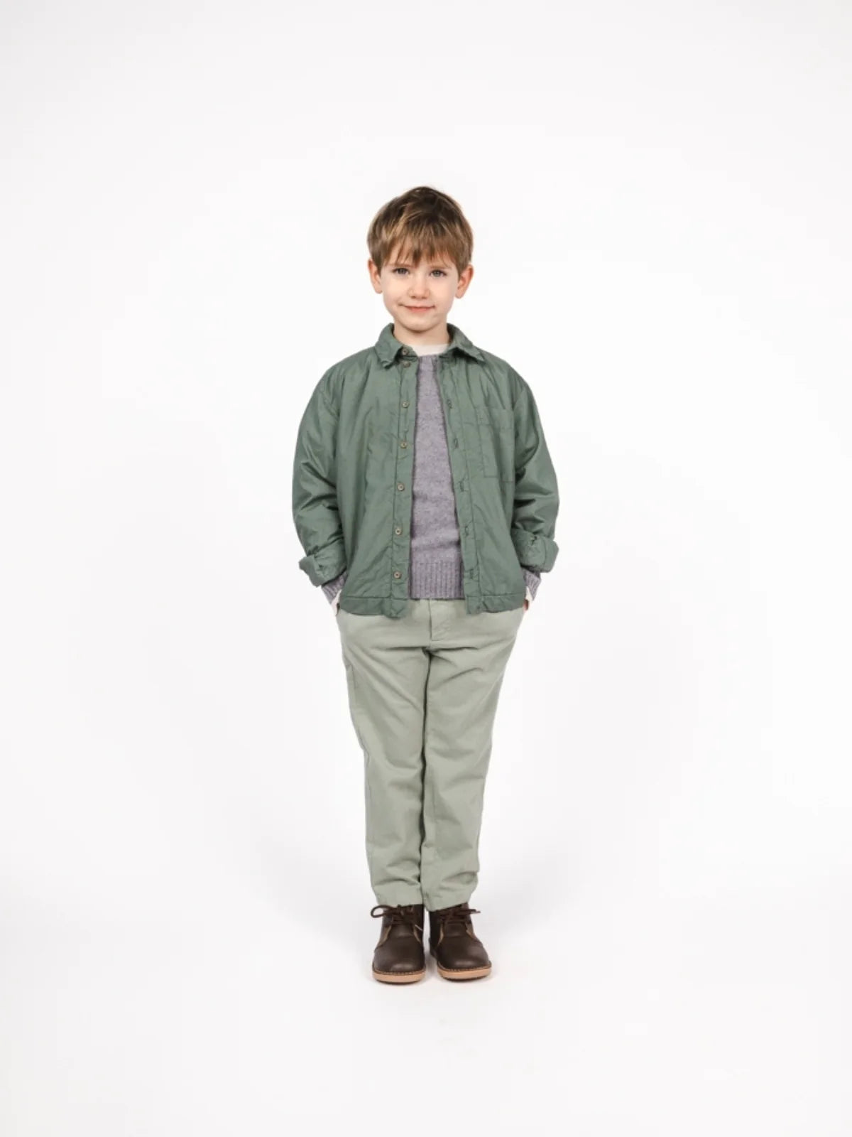 Morley Taron Boys Button Down - Agave