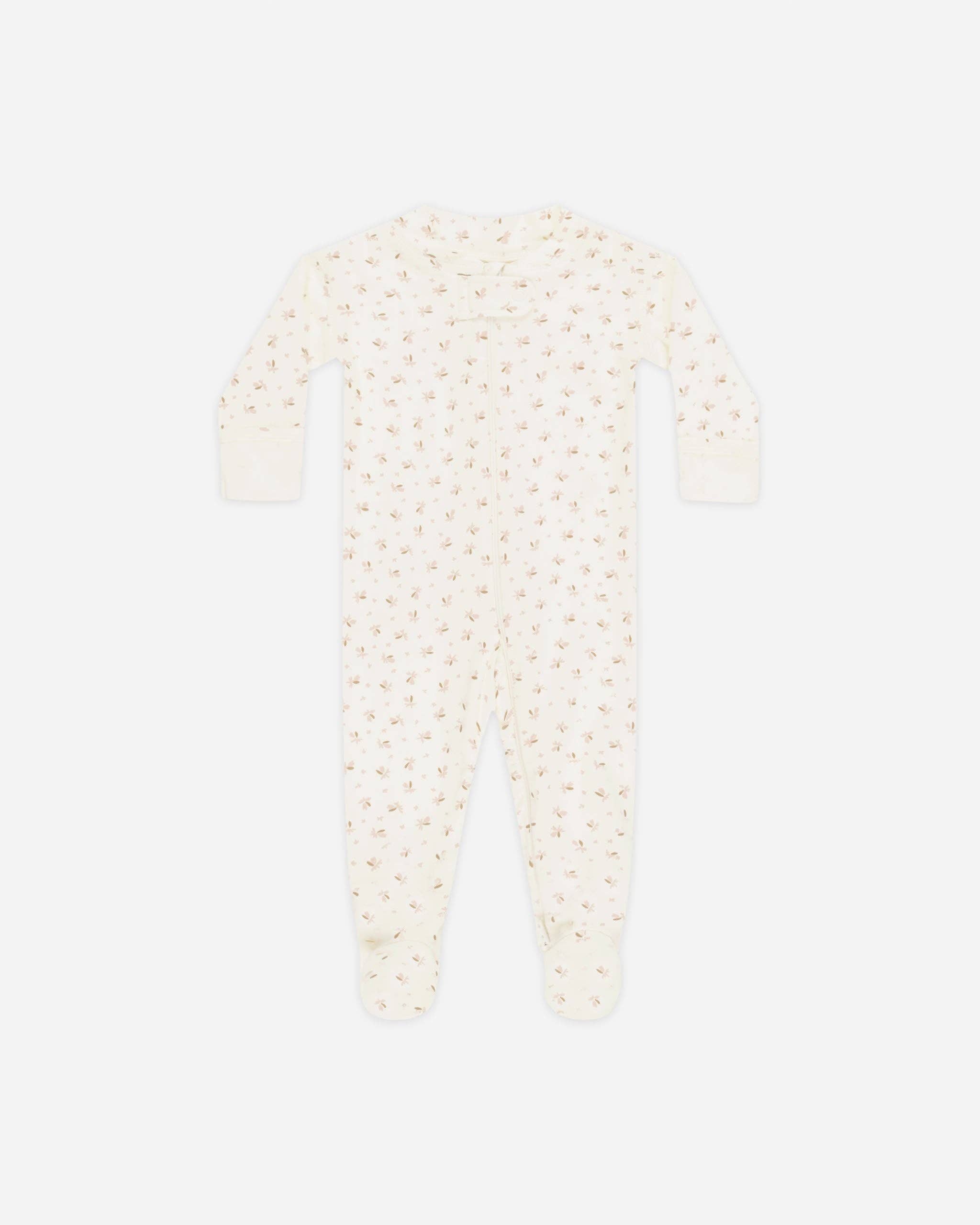 Zip Longsleeve Sleeper Footie- Fleur