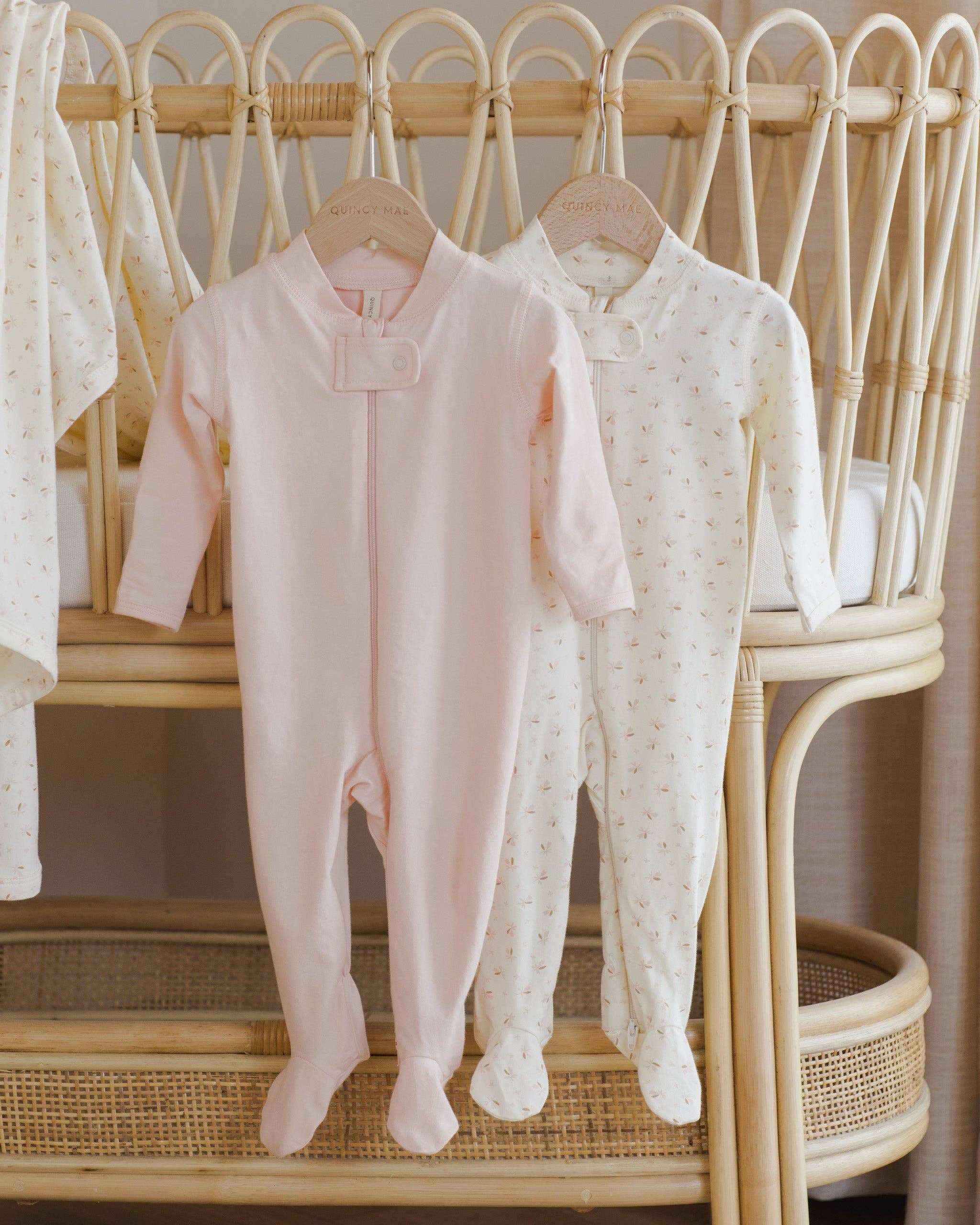 Zip Longsleeve Sleeper Footie- Fleur