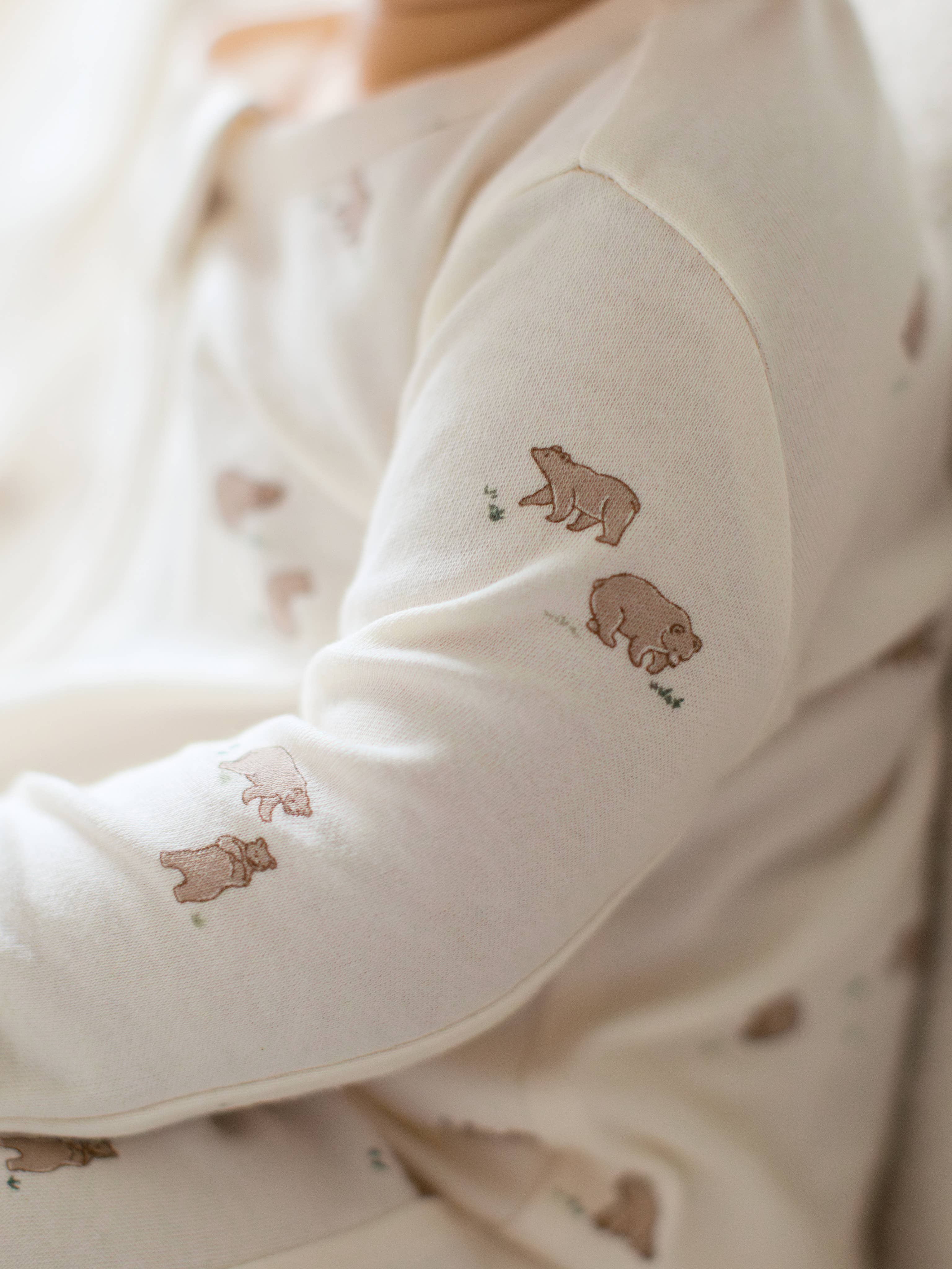 Peyton Zipper Sleeper - Bear / Truffle + Thyme