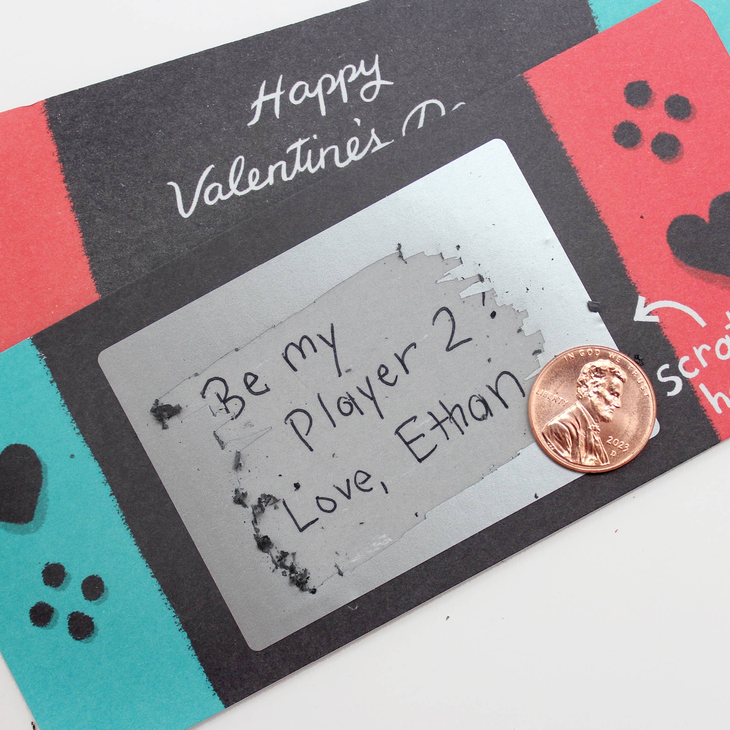 Scratch-off  Valentine Cards - Game On
