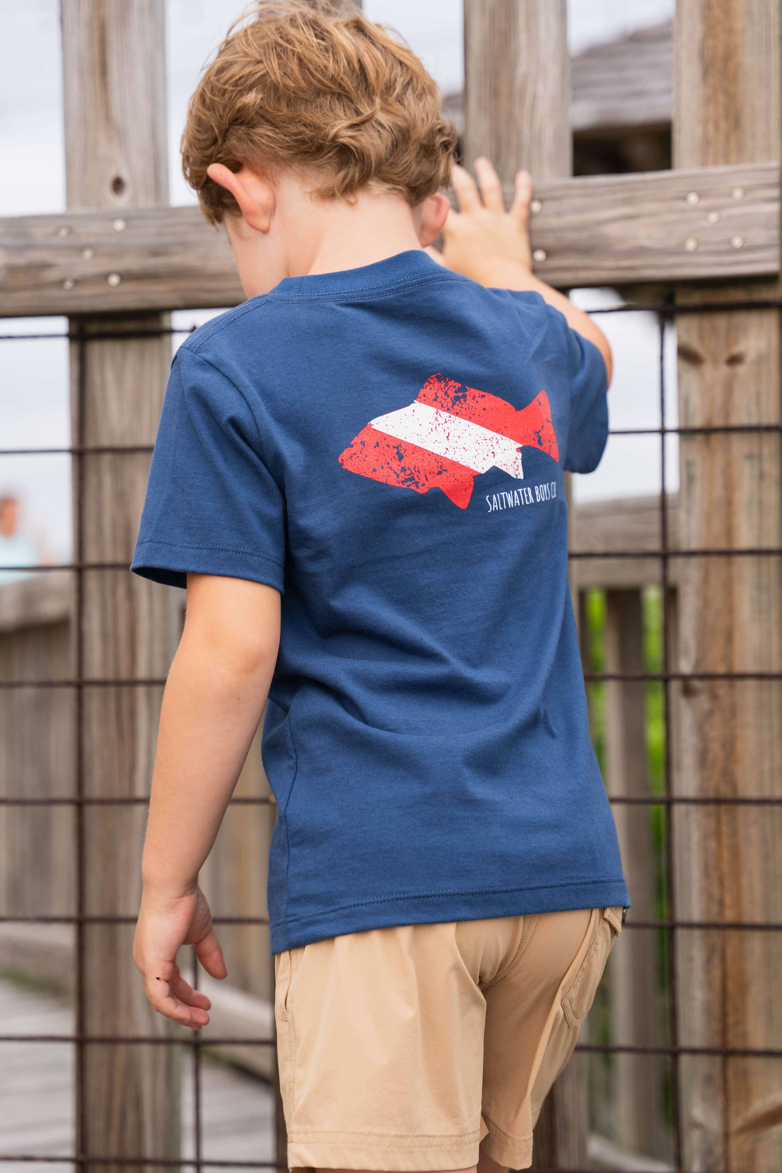 Dive Flag Boys Graphic Tee SS Navy