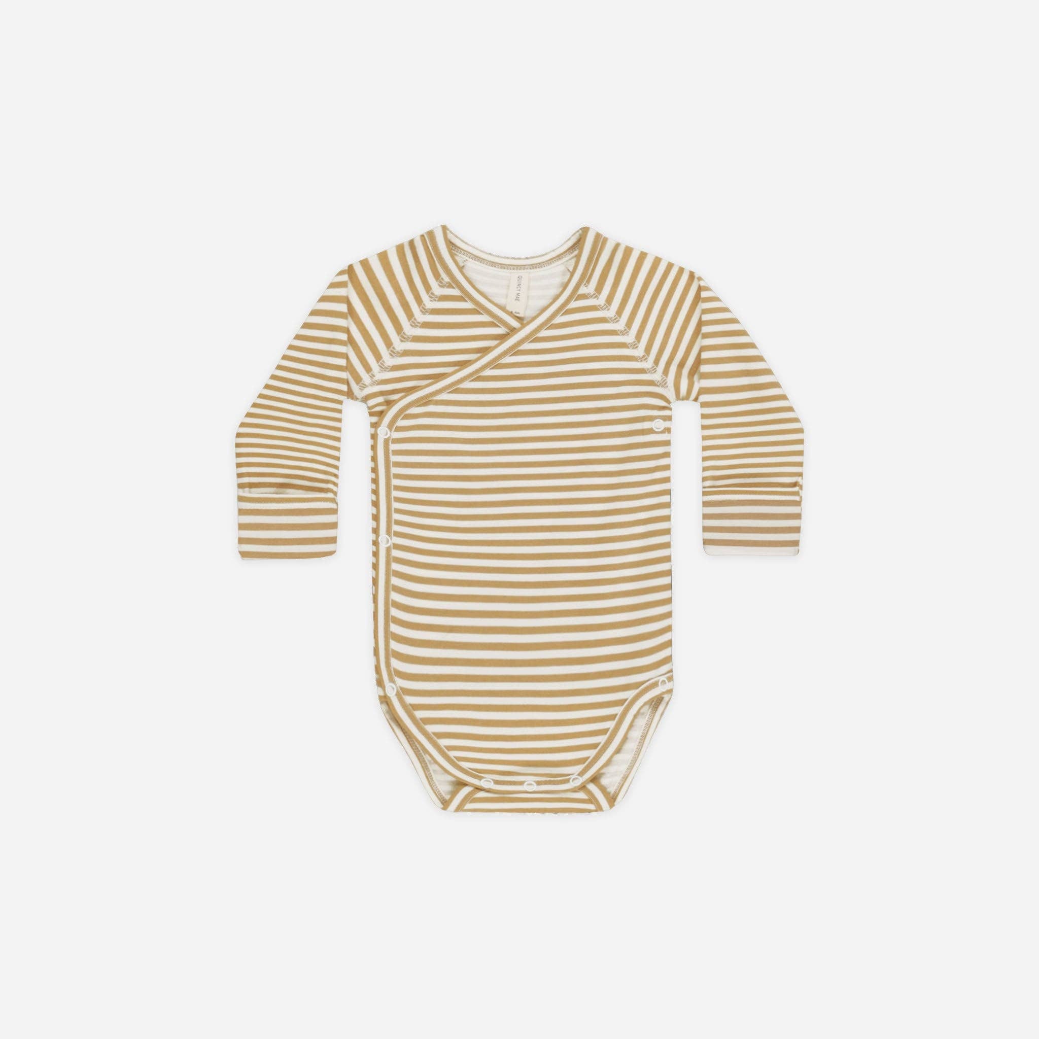 Side Snap Bodysuit - Honey Stripe