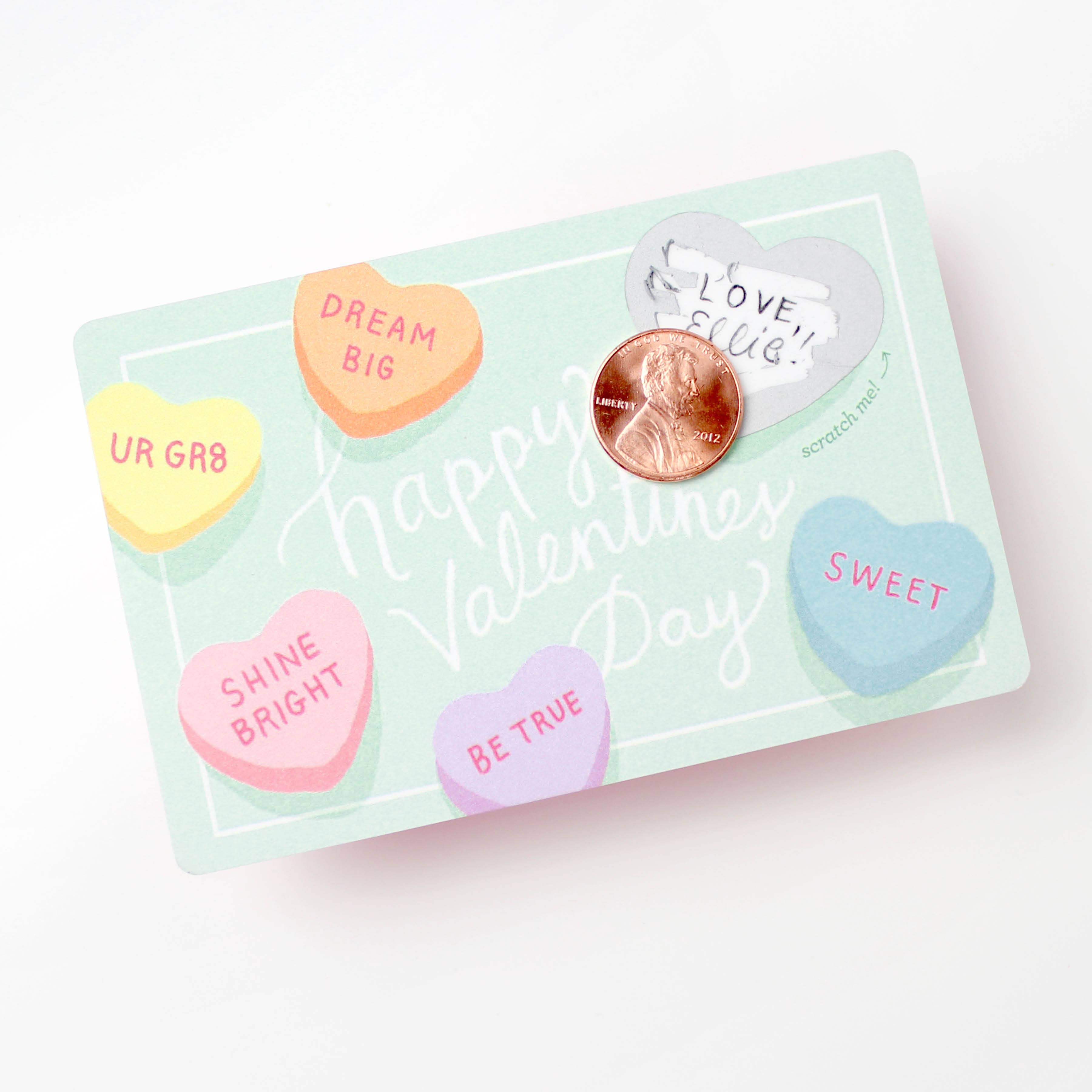 Scratch-off Valentine Cards - Sweethearts