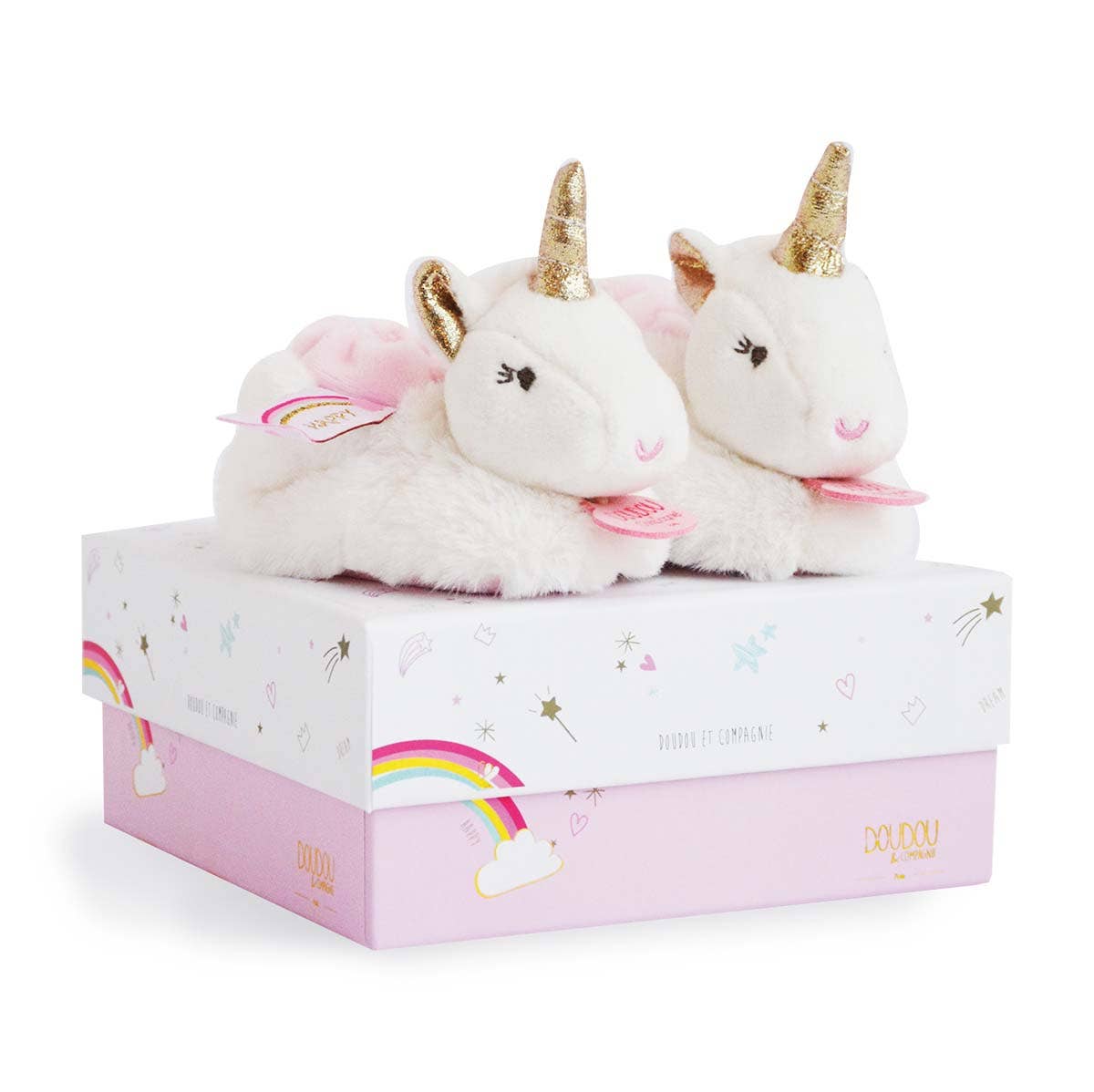 Unicorn Baby Booties With Rattle