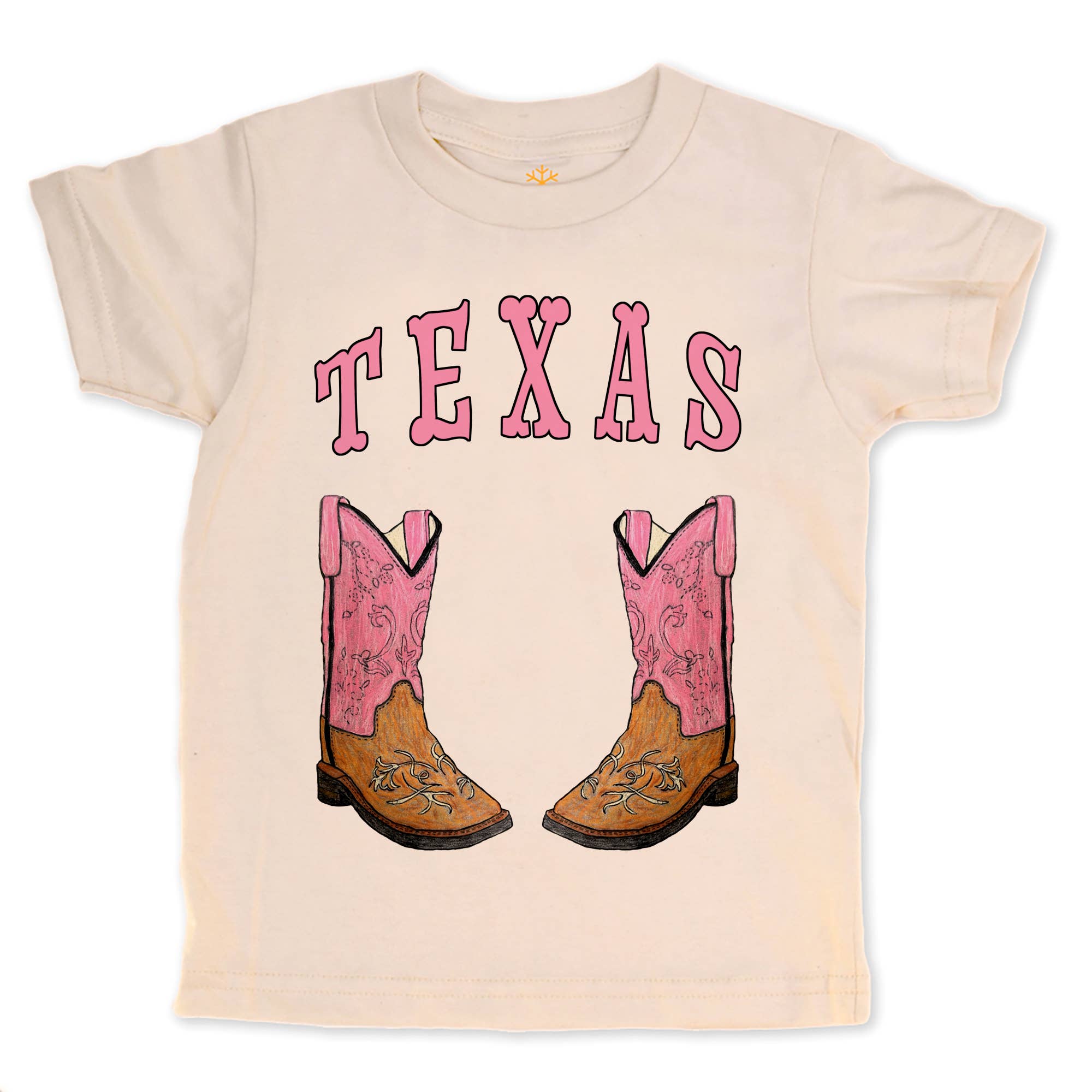 Pink Texas Boots - Kids Organic Tee/Long Sleeve