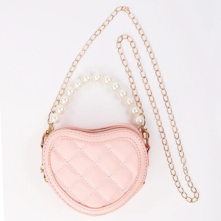 Sparkle Sisters Quilted Heart Purse - Pink