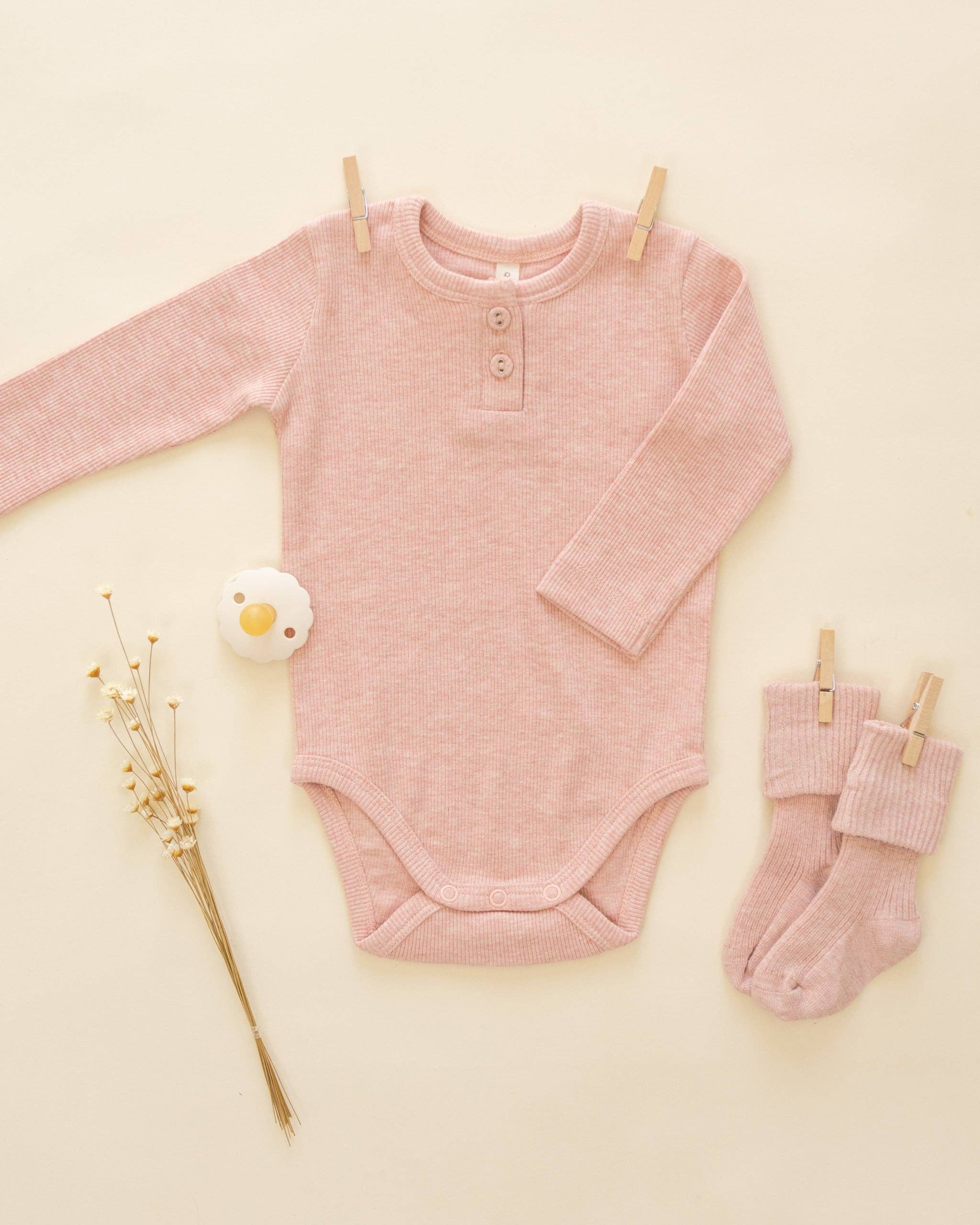 Melange Socks Set - Oatmeal, Rose