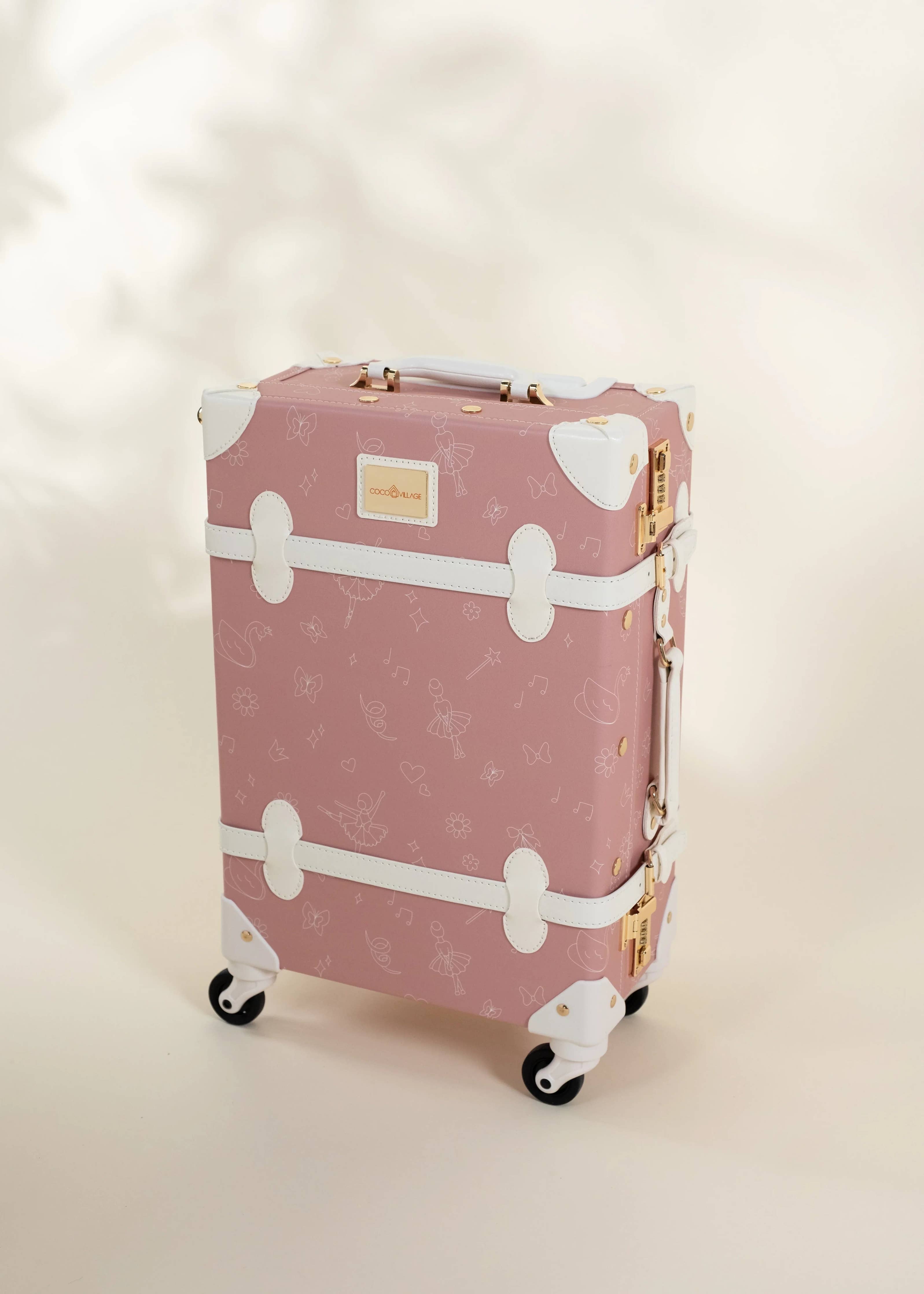 Vegan Leather Carry-On Suitcase - Ballerina
