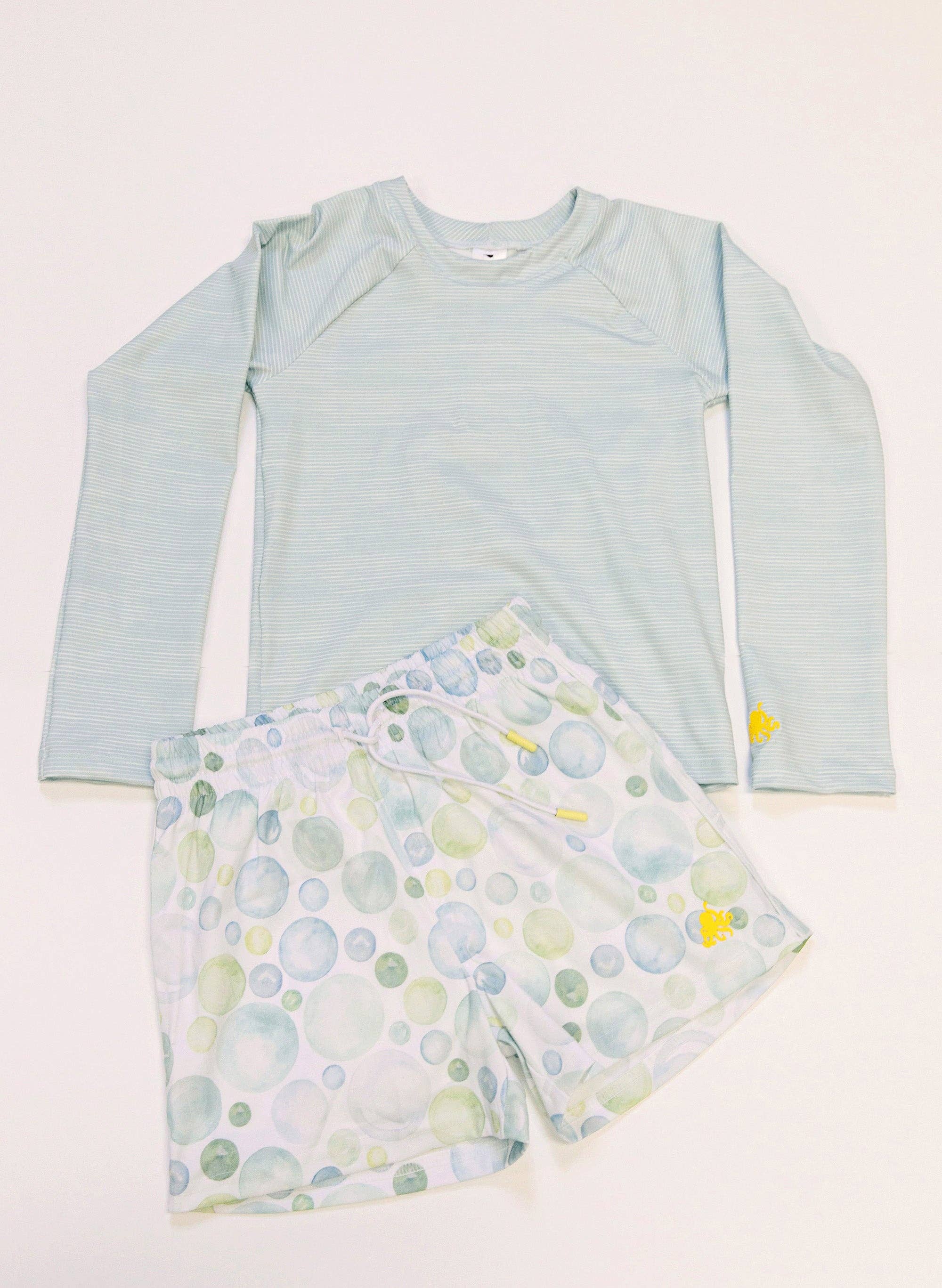 Duck Swim Short - Seafoam Bubbles