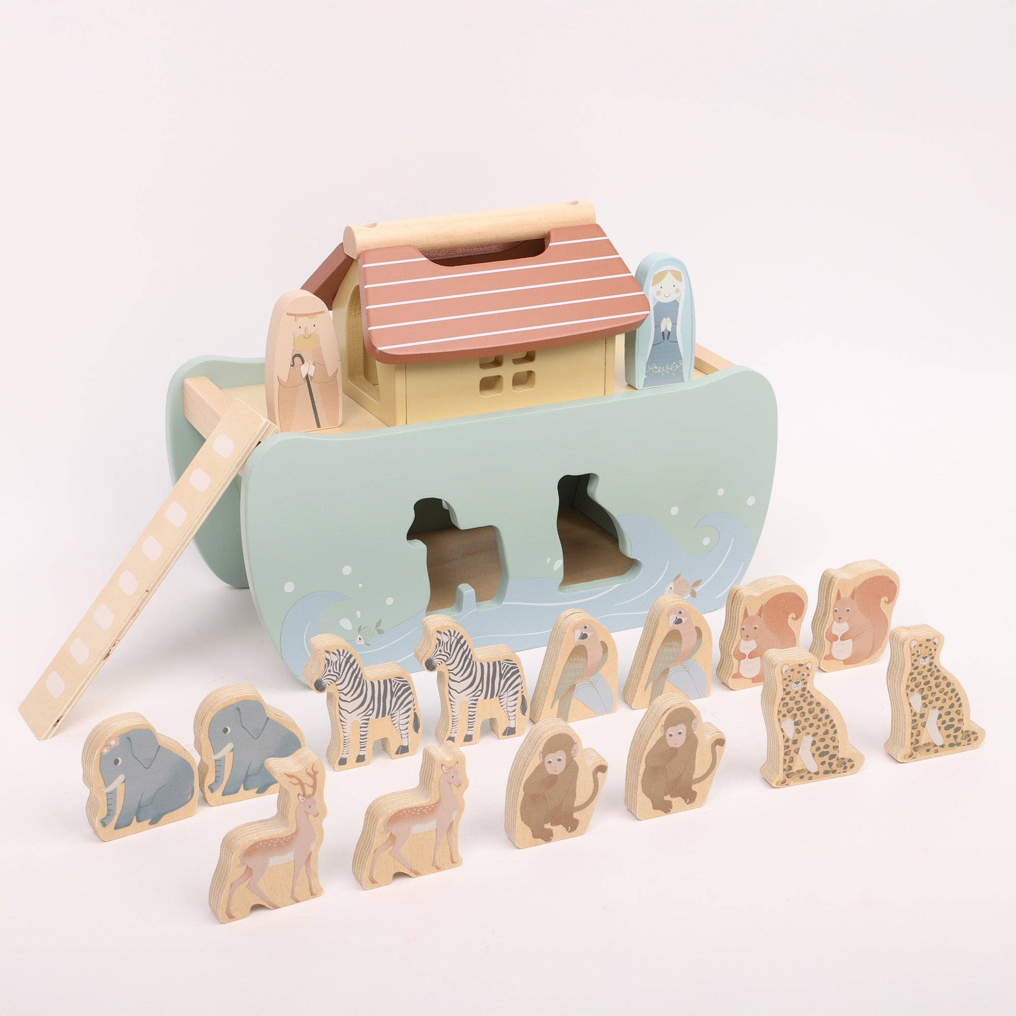 Noah's Ark Shape Sorter - Wooden Animal Toy Ages 2+