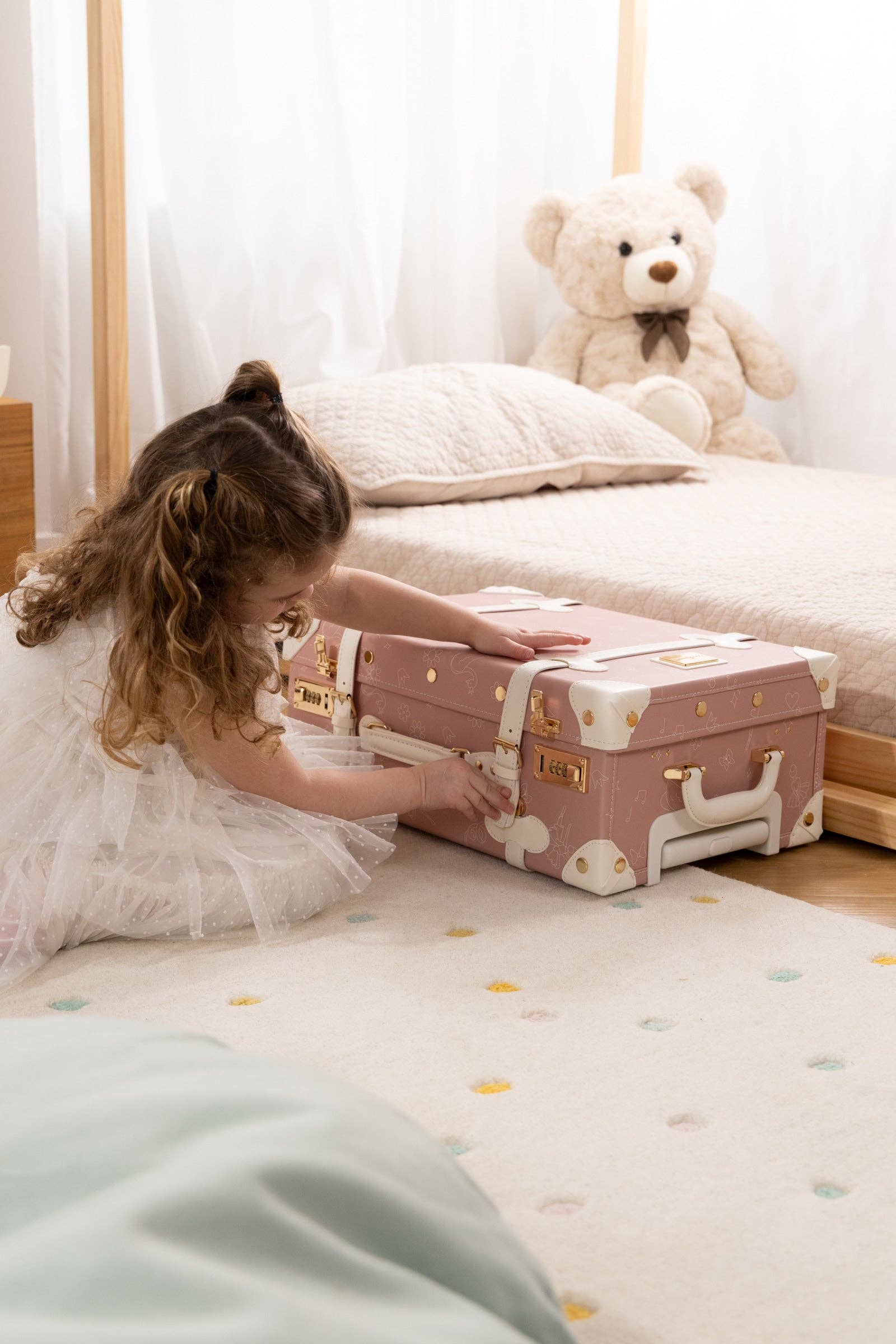 Vegan Leather Carry-On Suitcase - Ballerina