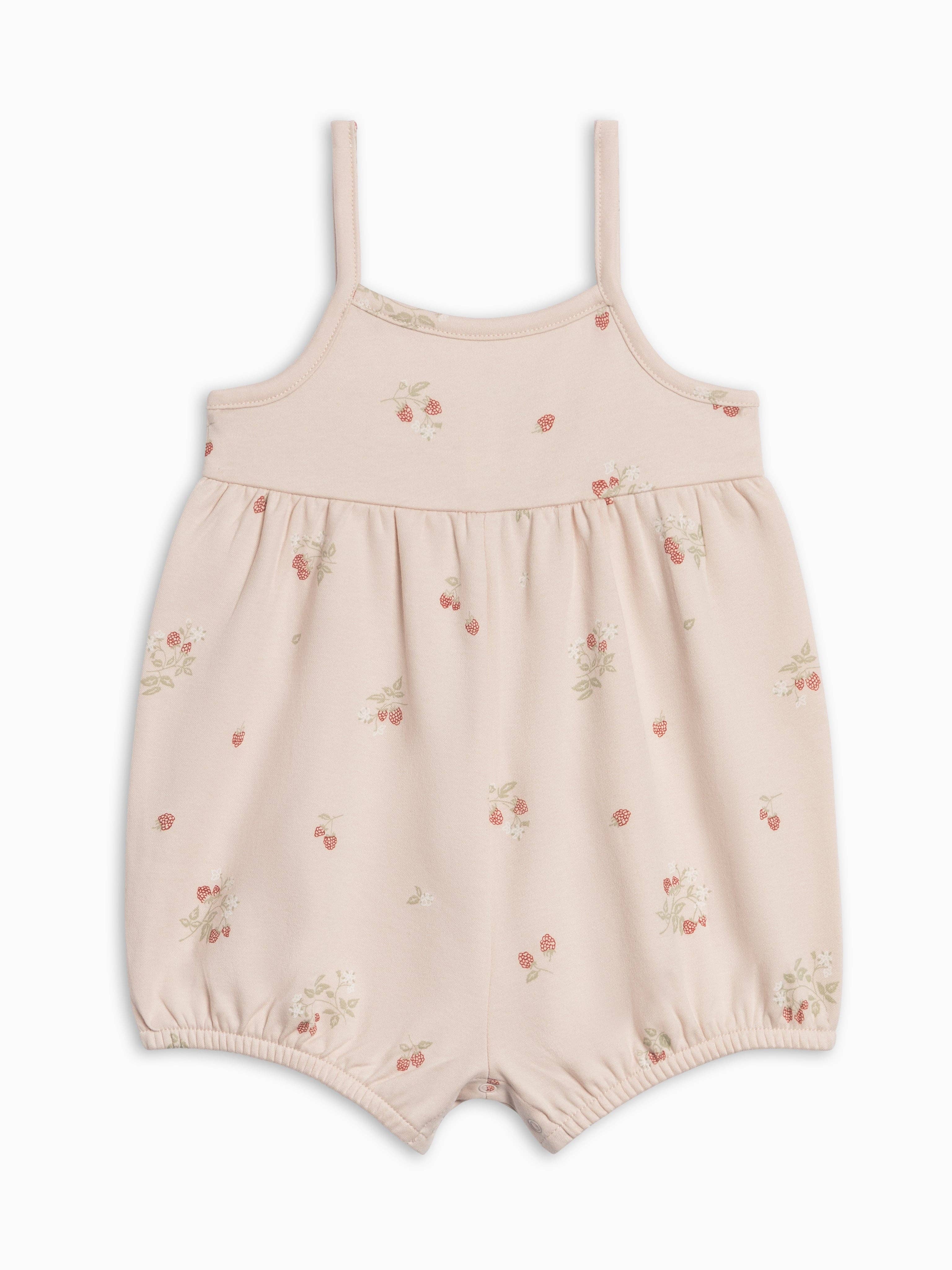 Sosi Tank Romper - Raspberries / Shell + Mint