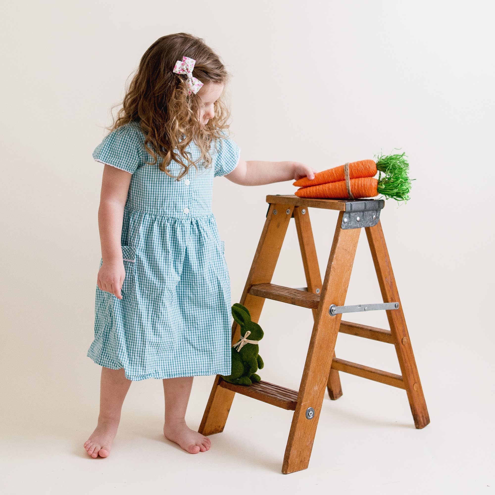 Emma Fabric Bows- Pigtail Bows - Multiple Colors