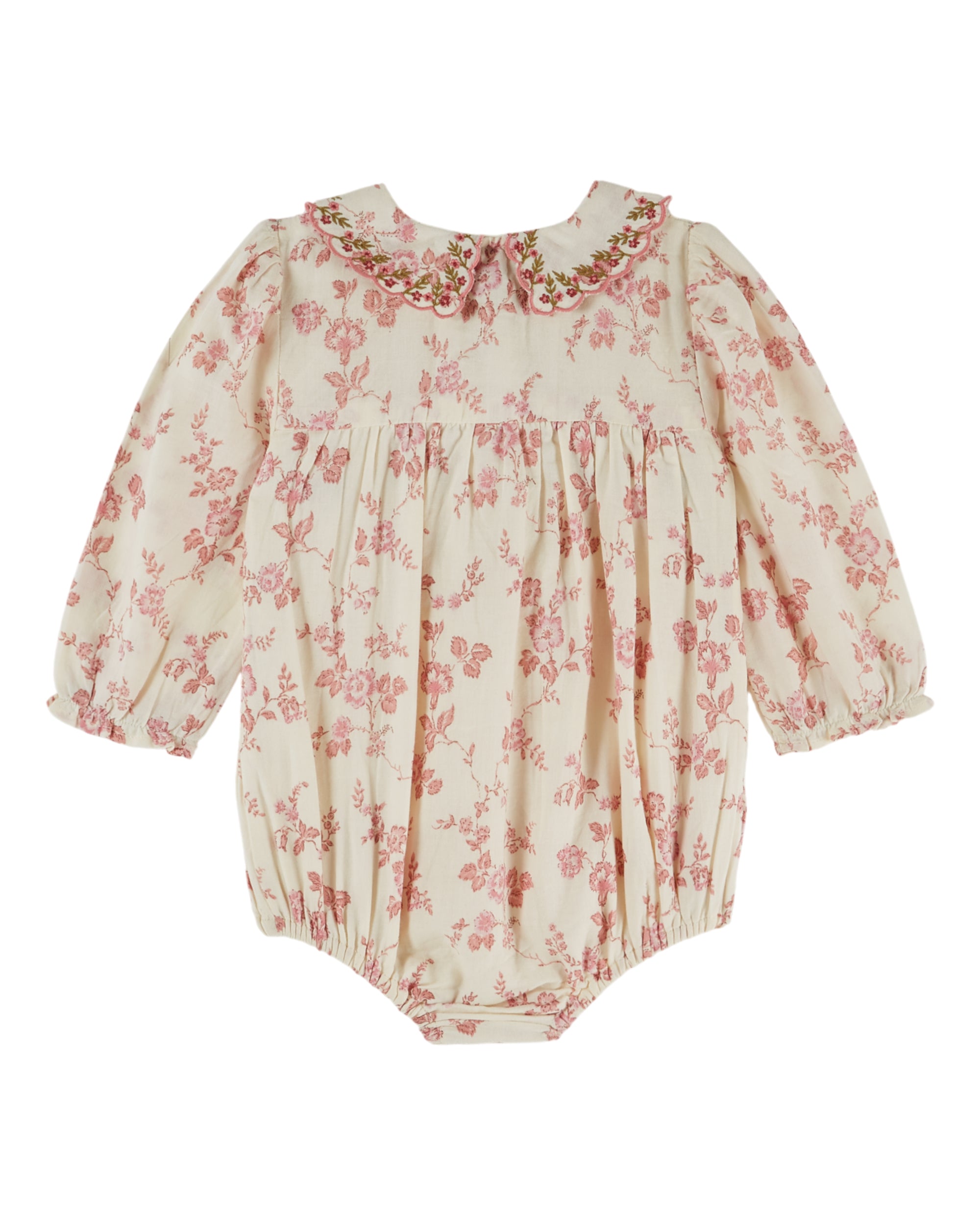 Embroidered Smocked Romper