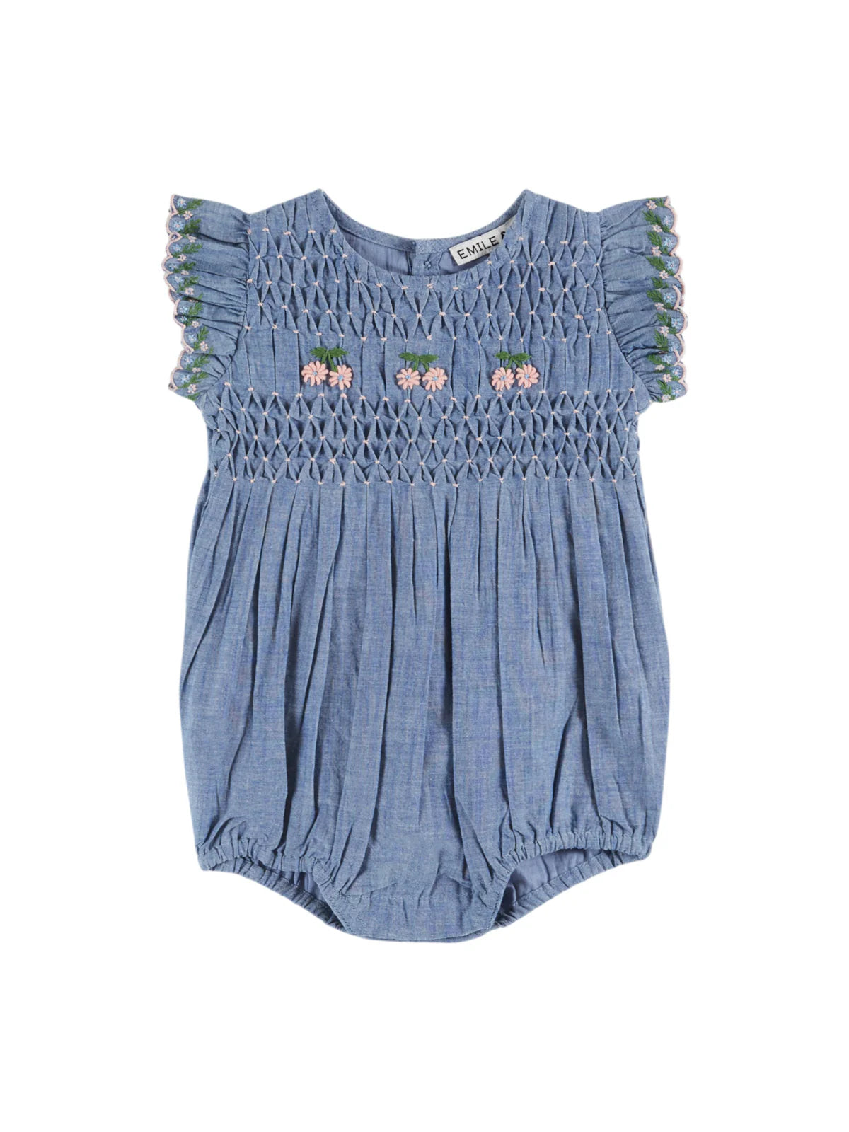 Emile et Ida Smocked Hand Embroidered Jumpsuit