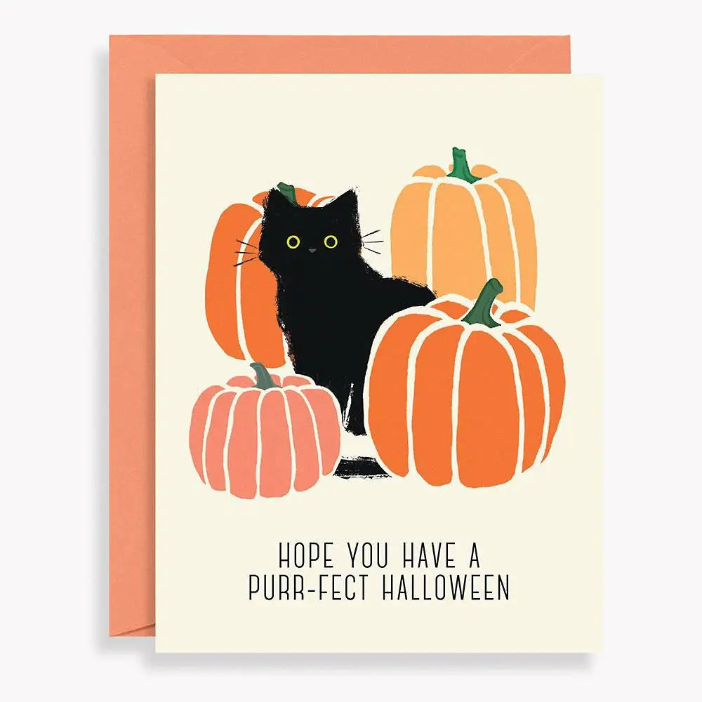 Purrfect Halloween Cat Card