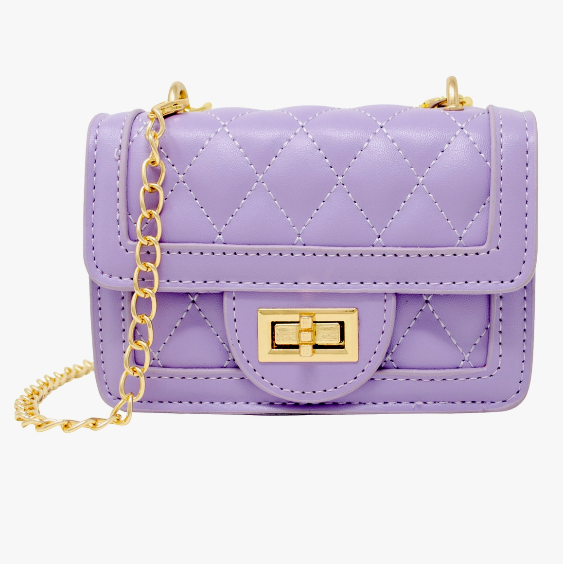 Zomi Gems Tiny Classic Quilted Mini Purse - Lavender