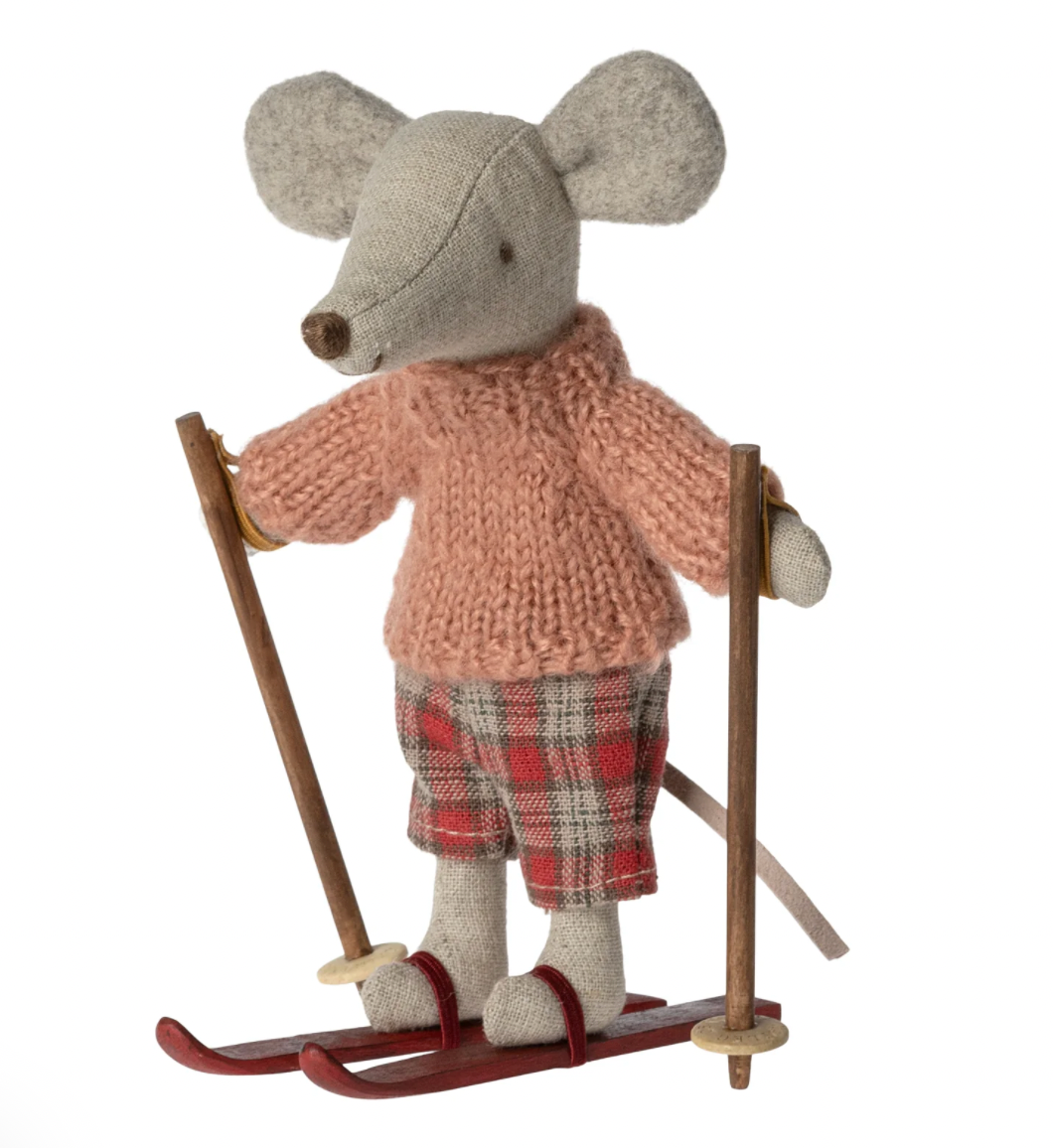 Maileg Winter Mouse With Ski Set, Big Sister