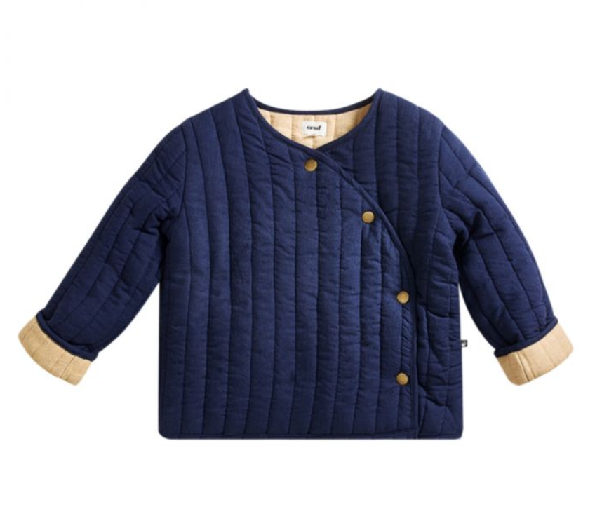 Oeuf Quilted Jacket - Navy Blue